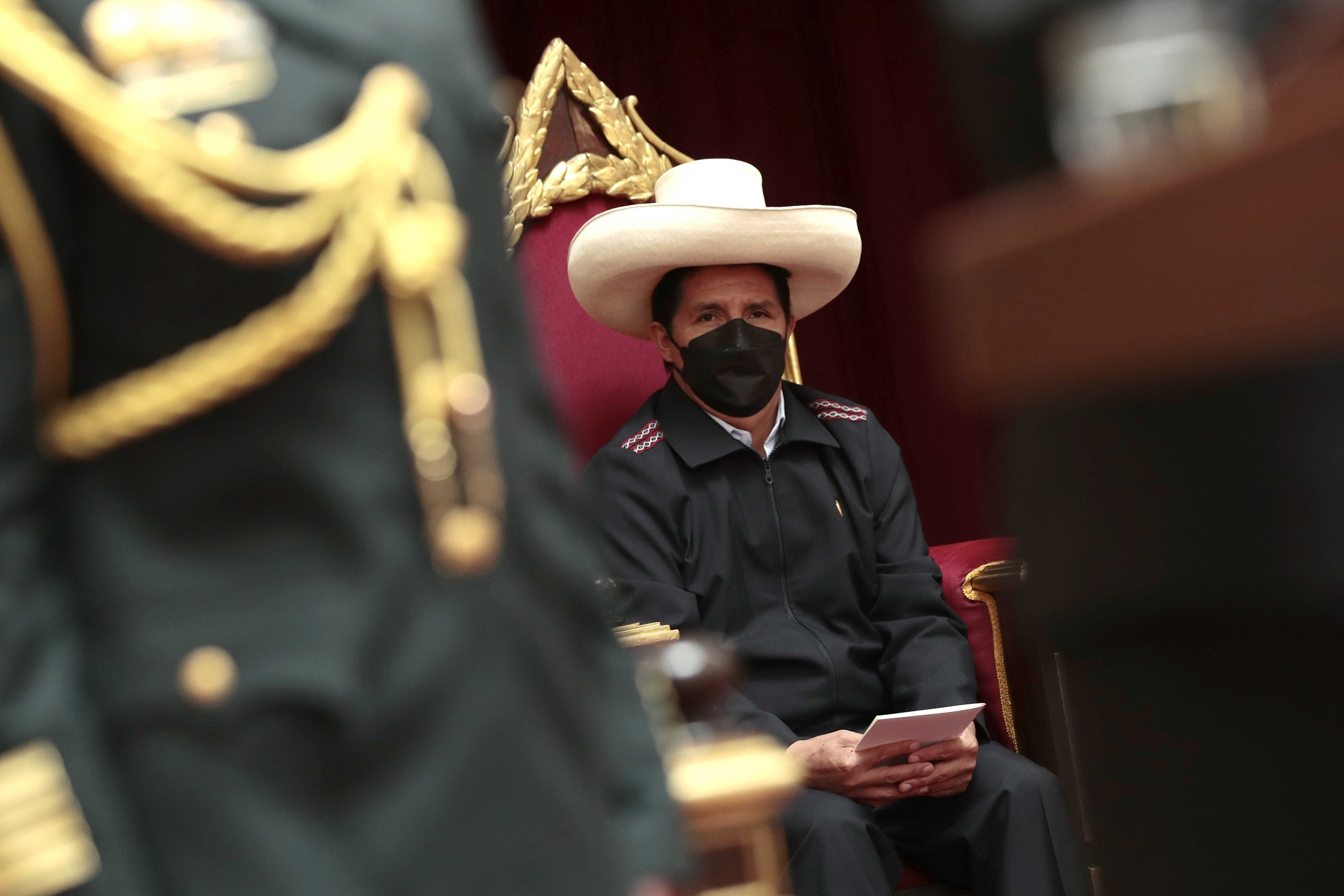 El presidente peruano, Pedro Castillo, durante la ceremonia de apertura del Año Judicial 2022.
