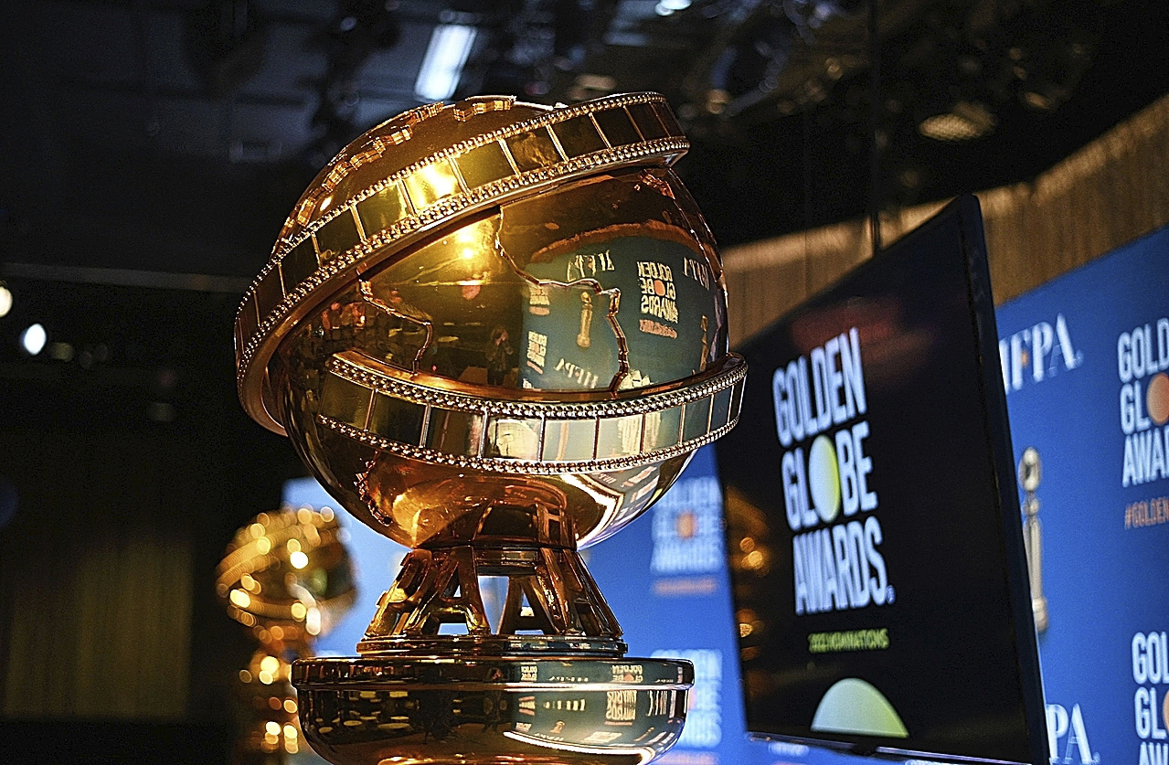 El trofeo de los Globos de Oro.