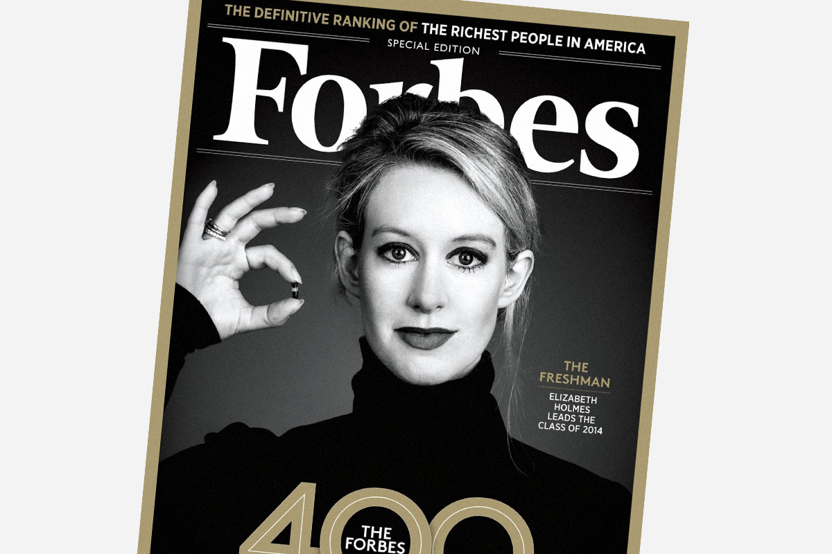 Elizabeth Holmes, retratada para la portada de 'Forbes'.