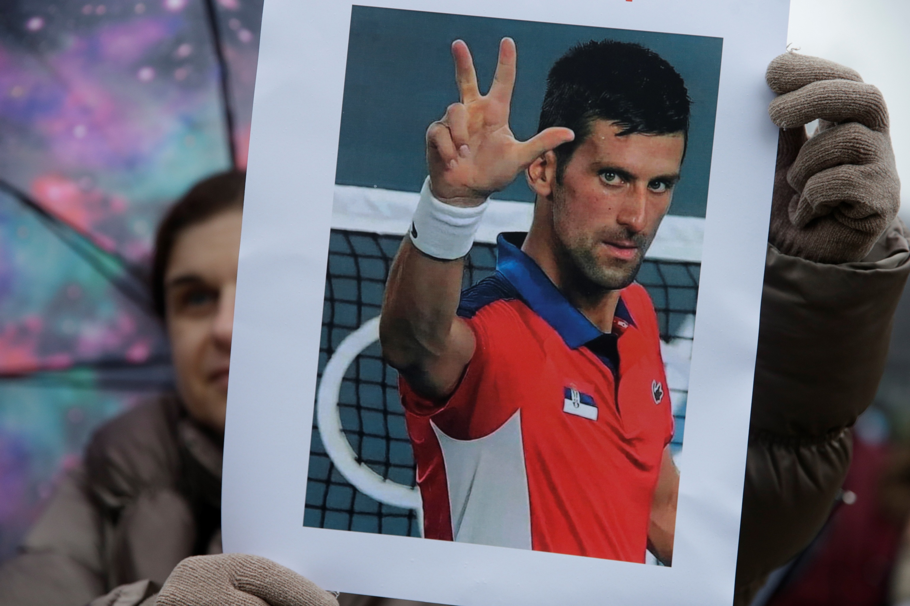 Una imagen de Djokovic, el pasado sábado, en las calles de Belgrado.