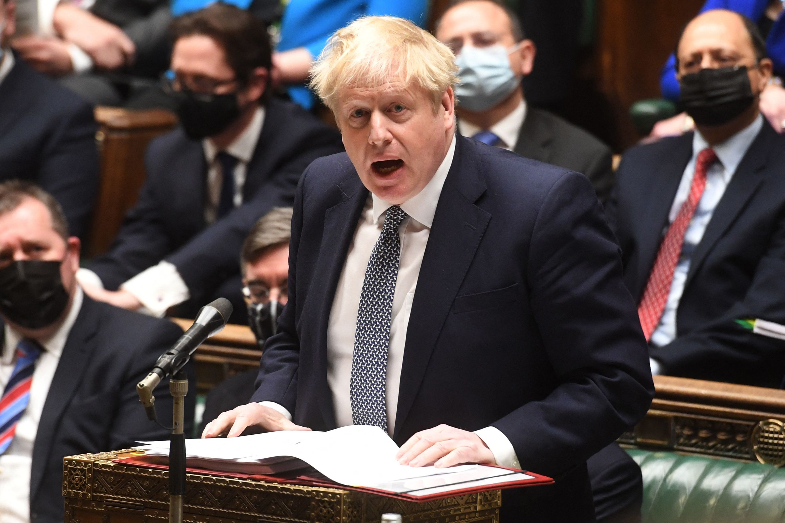 Boris Johnson, en el parlamento.