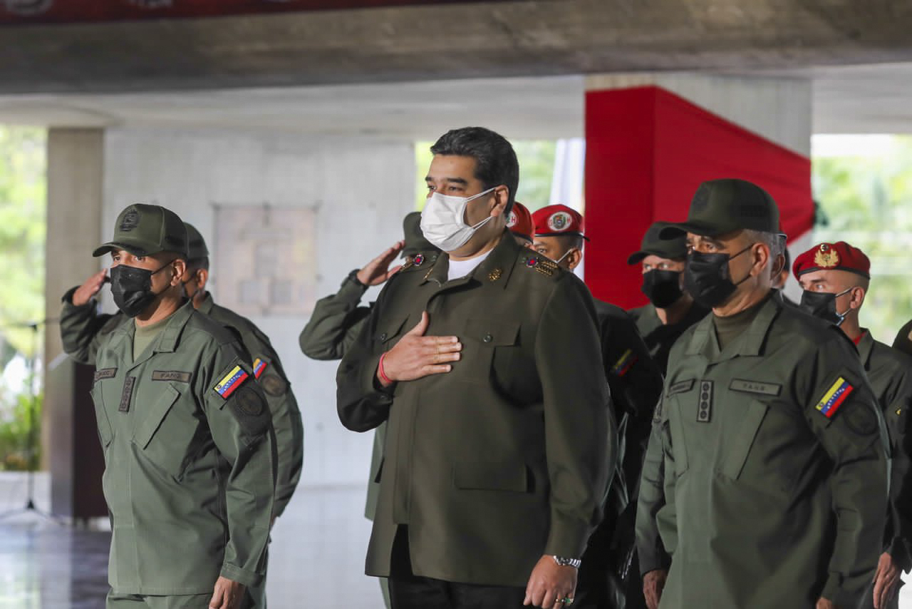 Nicols Maduro en un acto militar en Caracas.