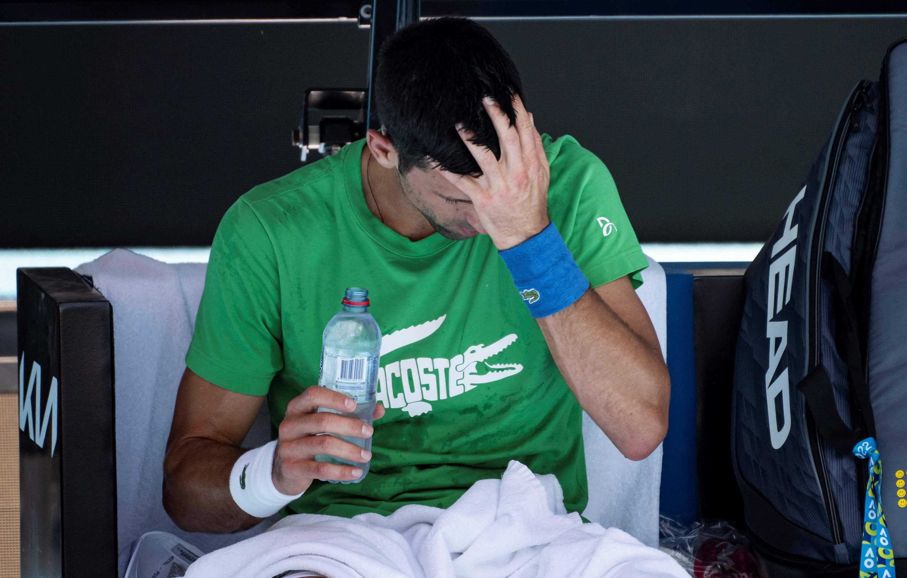 Djokovic, durante un entrenamiento en Melbourne.