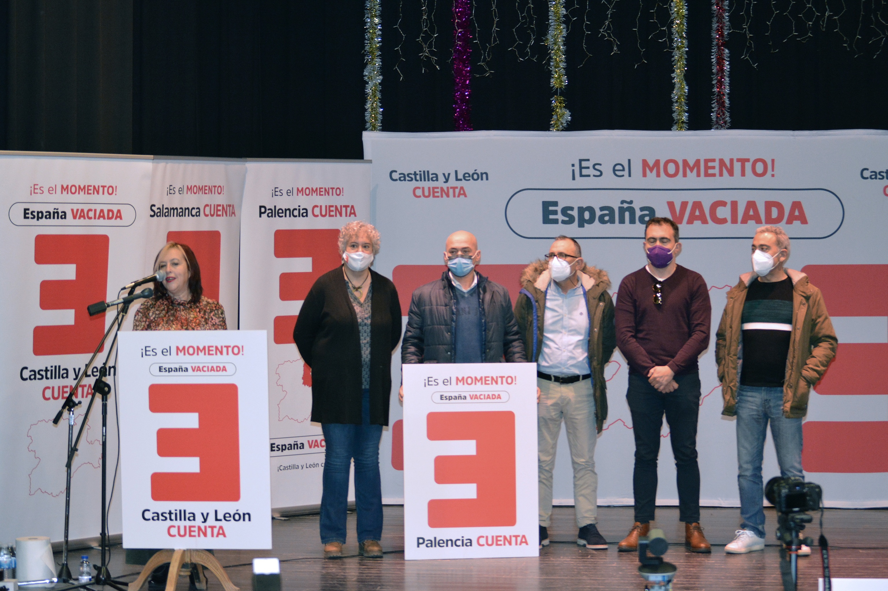 La agrupación de electores Soria Ya y las candidaturas conjuntas de España Vaciada, este domingo.