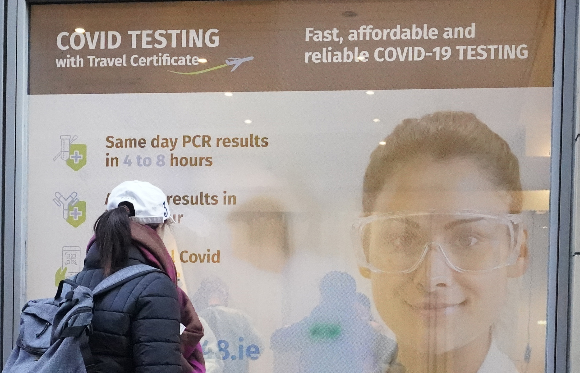 Covid testing center in Dublin.