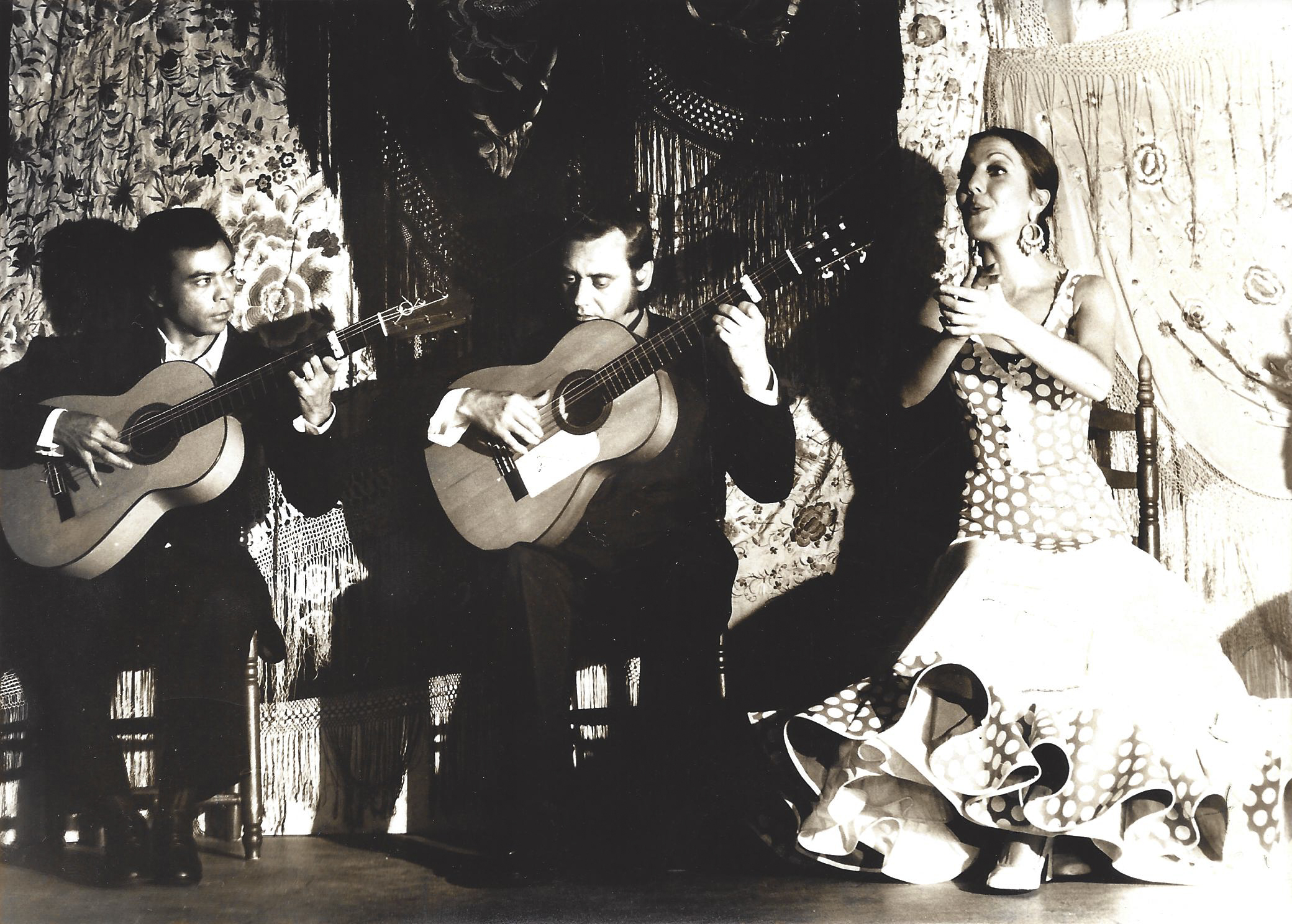 Carmen Linares, en 1973, en el madrileño Café de Chinitas.
