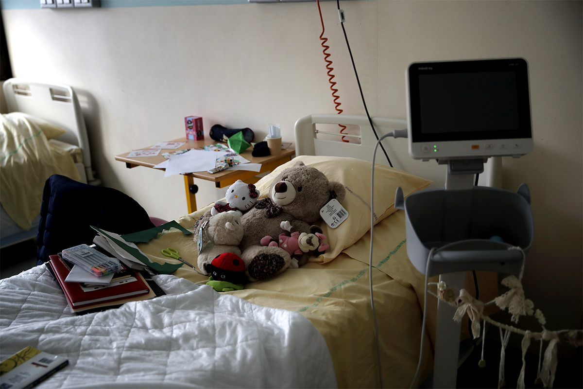 Una habitación de la Unidad Pediátrica del hospital Robert Debre, en Paris.