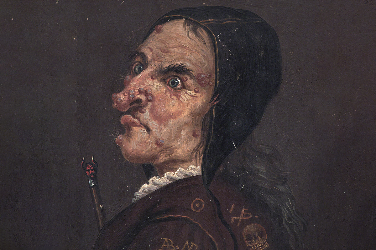 Óleo en el Museo de Girona, que se considera el único cuadro de una bruja catalana.