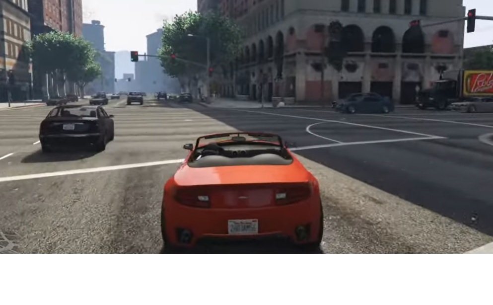 Fotograma del videojuego GTA V.