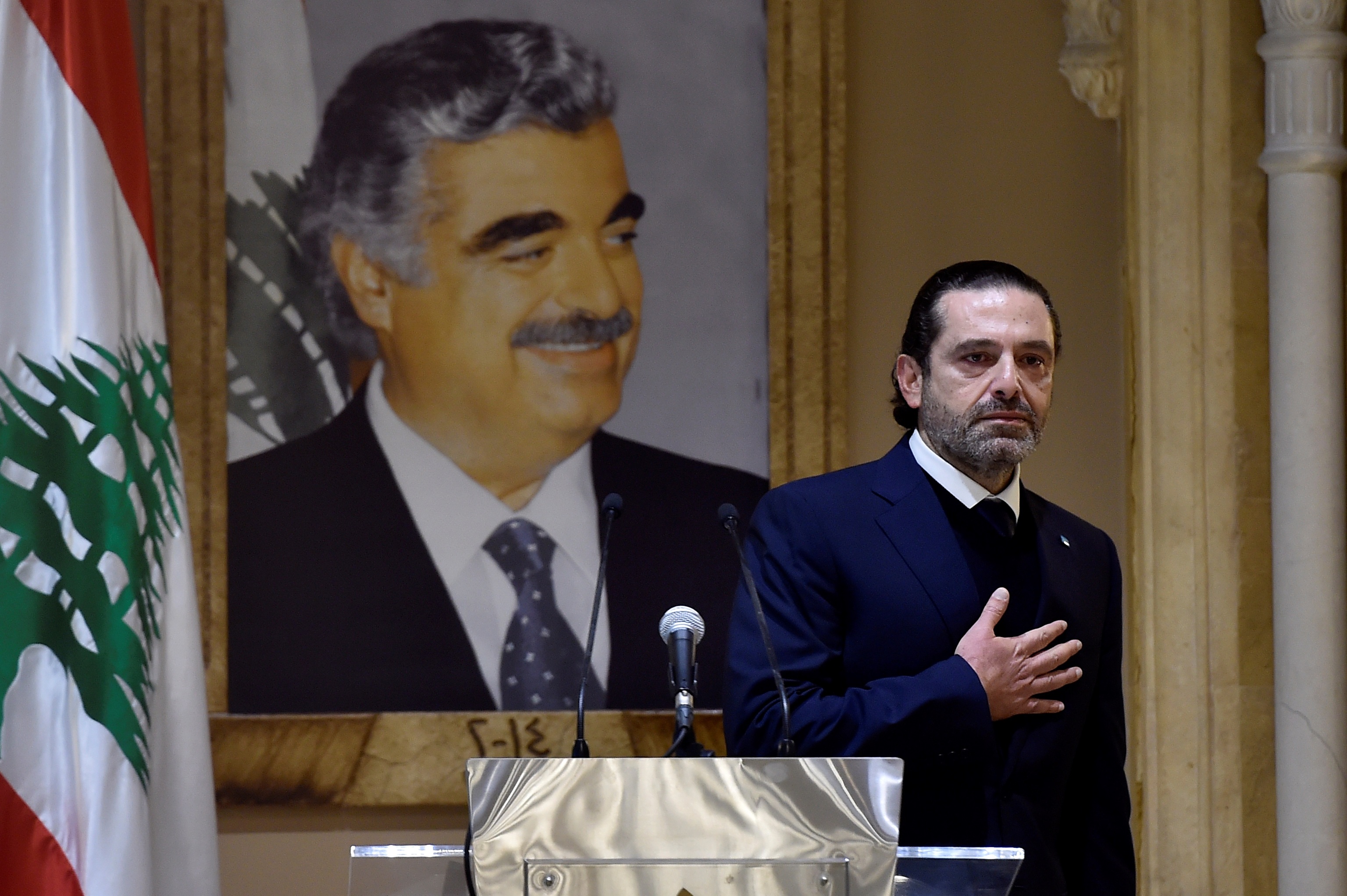 Saad Hariri anuncia su salida de la política, en Beirut.