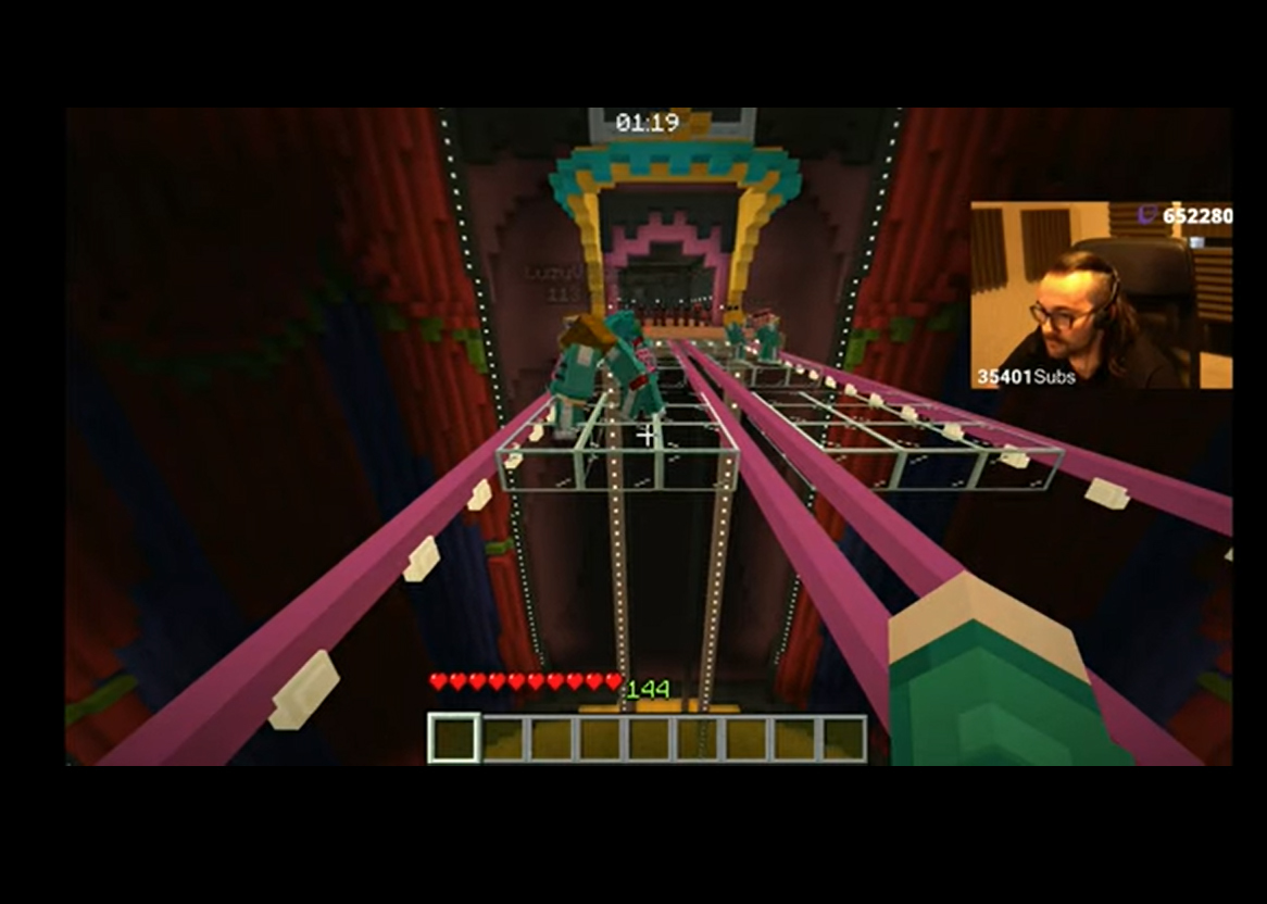 Imagen en directo de la final de Squid Game Minecraft.