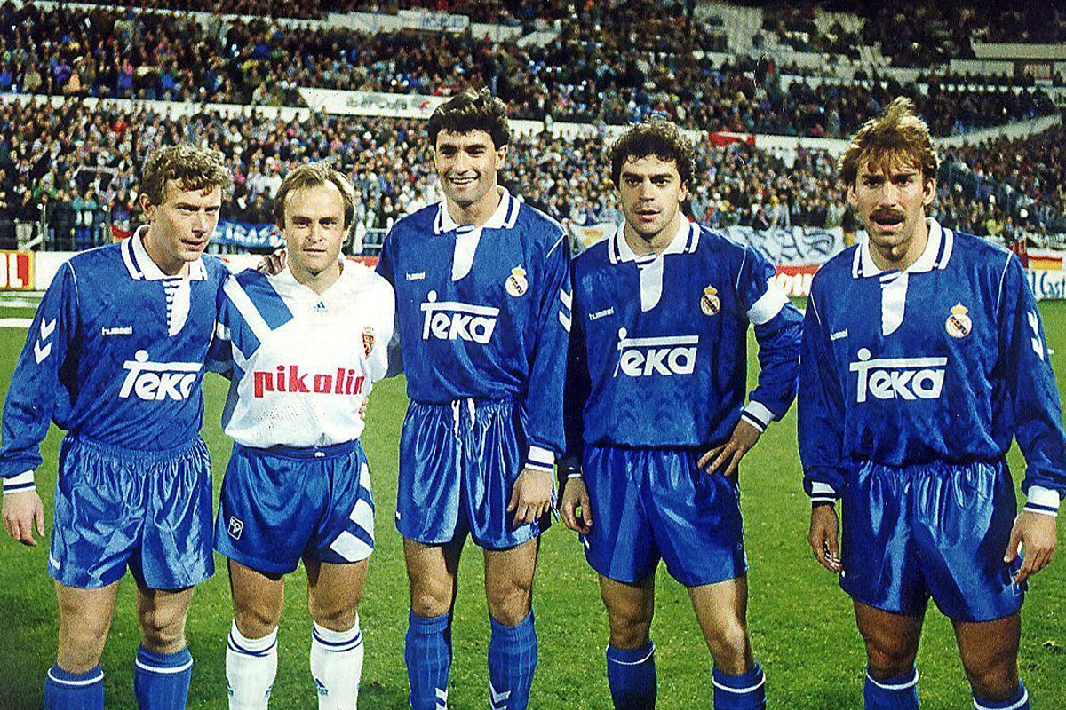 La Quinta al completo, en la temporada 1992/93.