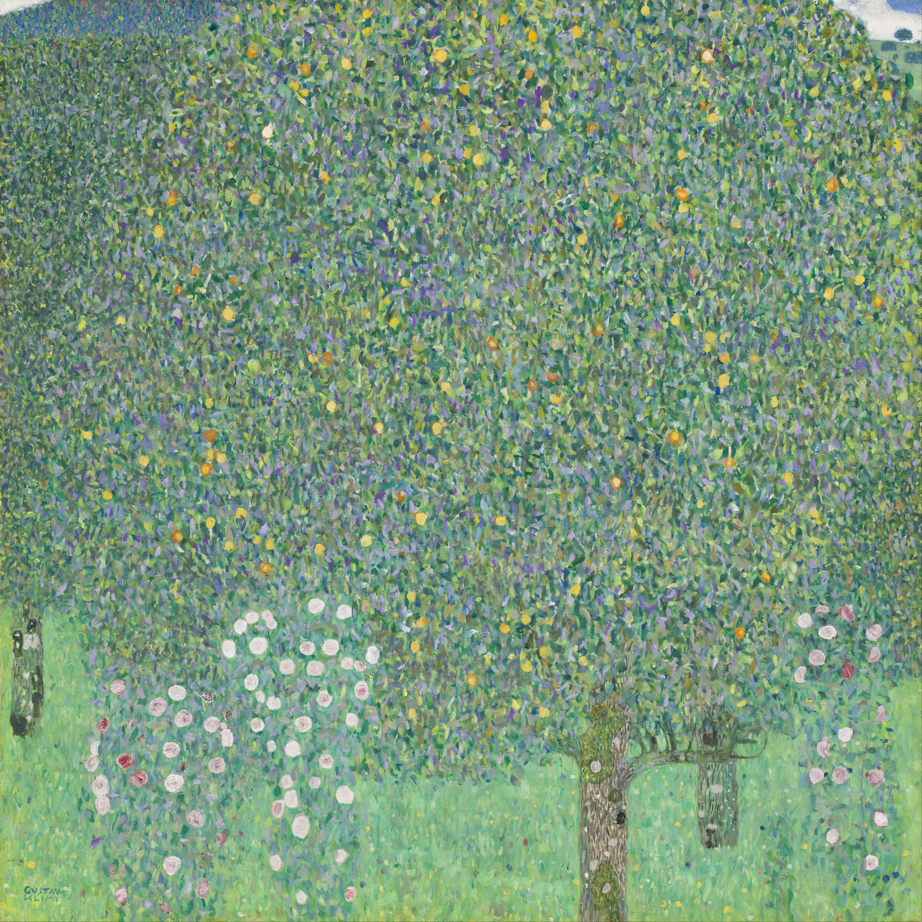Gustav Klimt Rosiers sous les arbres (Rosales bajo los rboles), que est conservado por el Museo de Orsay.