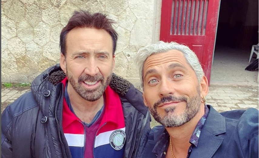 Nicolas Cage y Paco León, en una foto compartida por el actor español en Instagram.