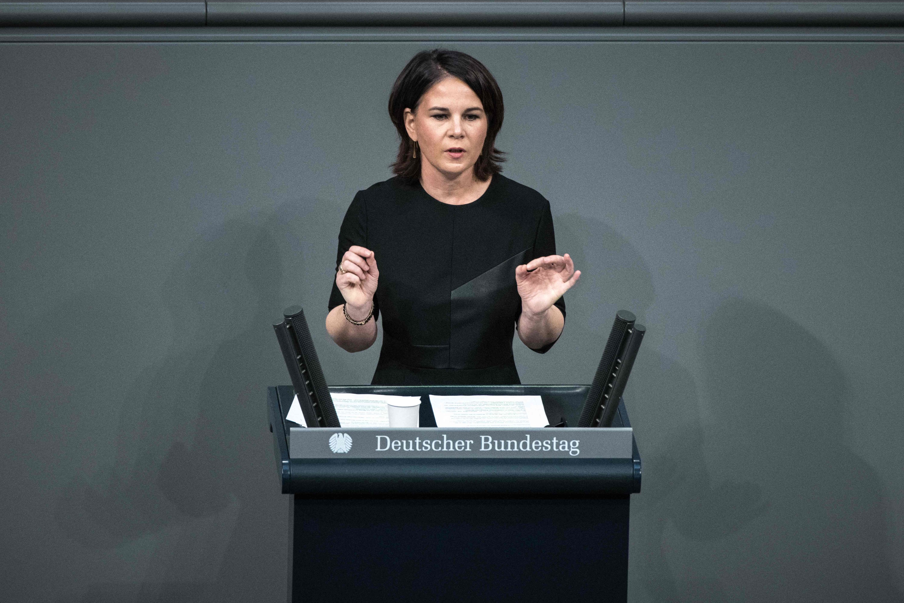 Annalena Baerbock, en el Bundestag.