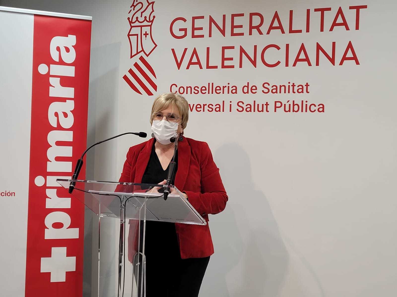 La consellera de Sanidad, Ana Barcel, durante la exposicin del nuevo sistema organizativo de Atencin Primaria.