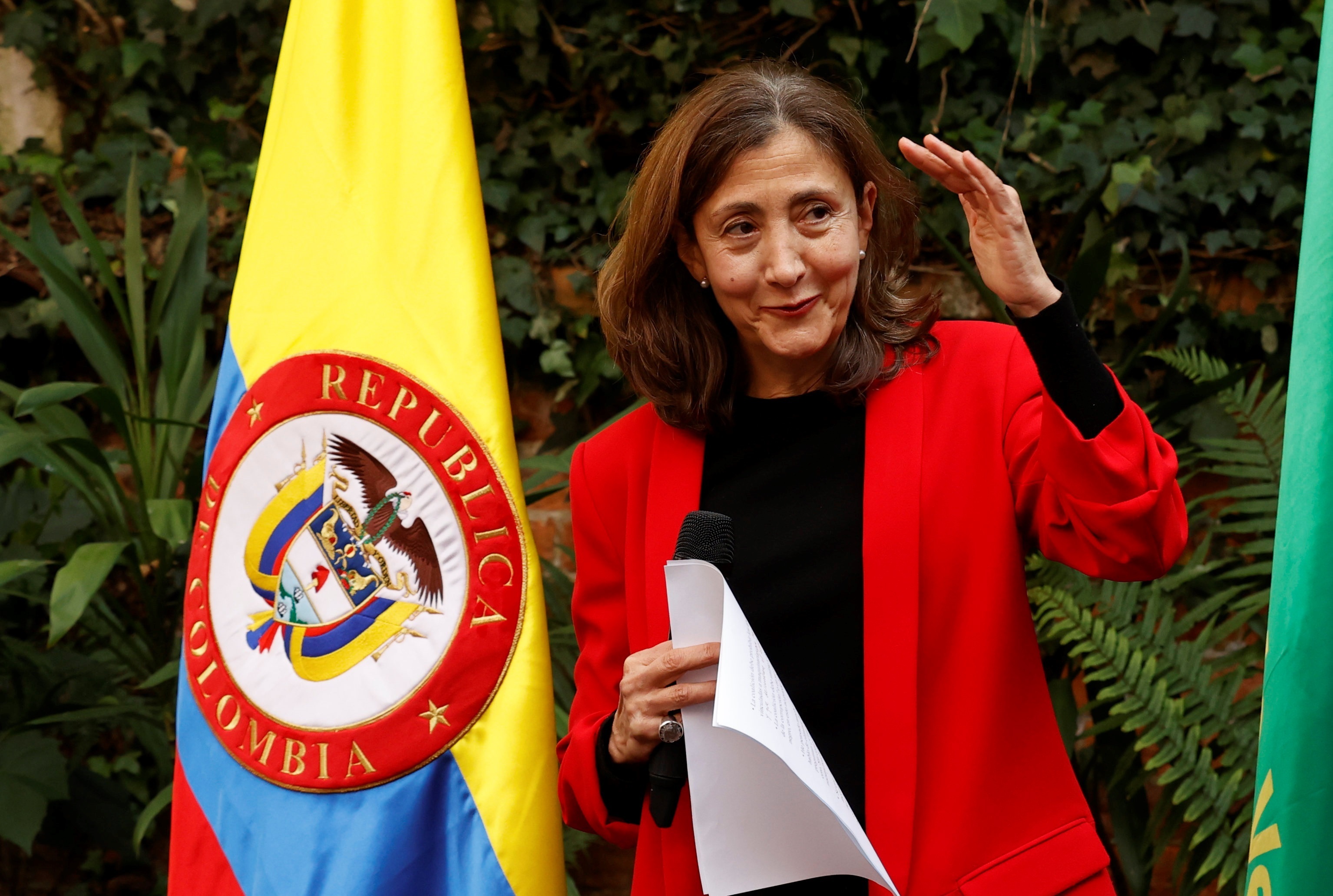 La candidata Ingrid Betancourt, hoy, en Bogot.