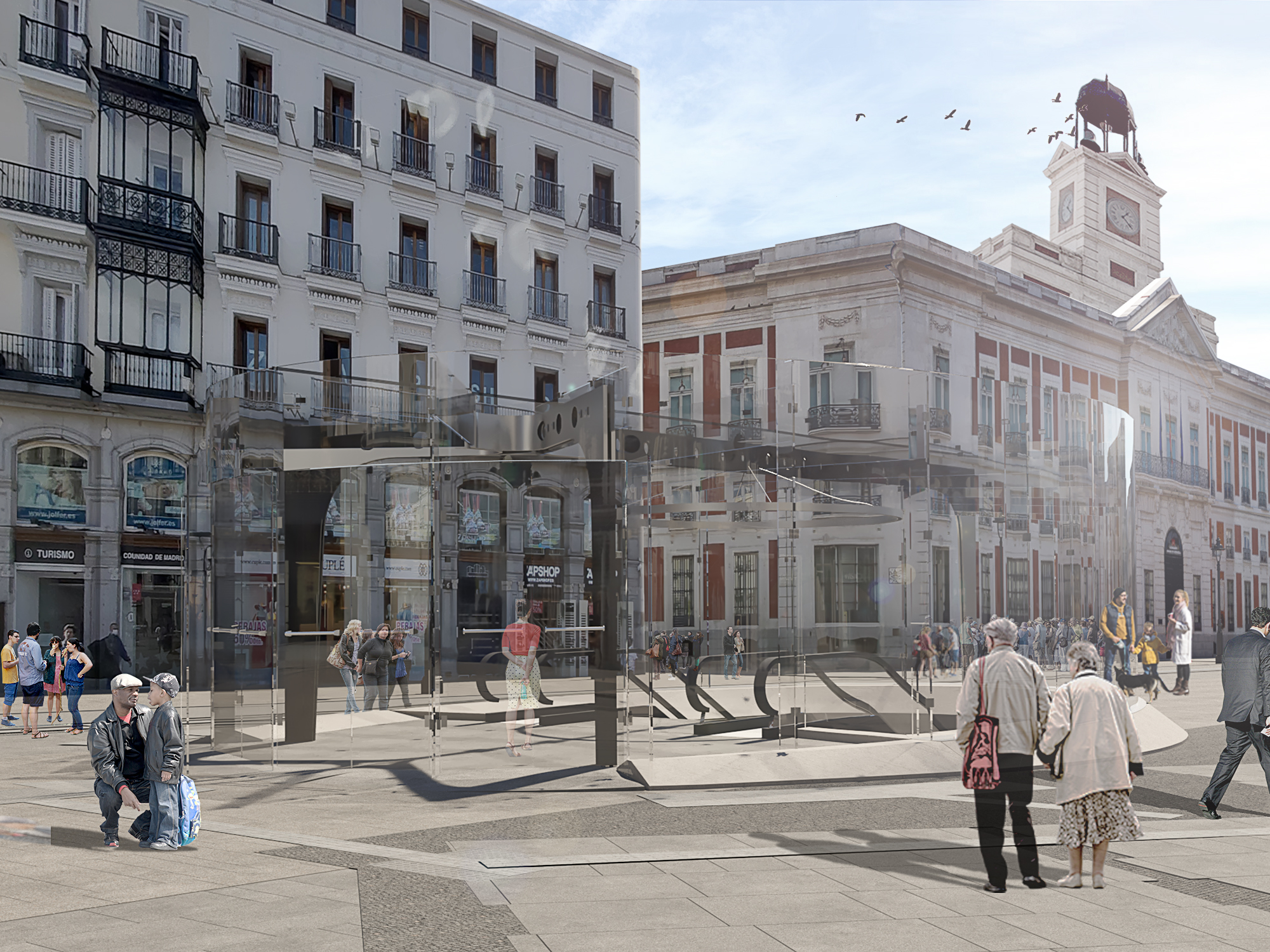 Álgebra colgar admiración Así será la nueva Puerta del Sol: más espacios, menos caos y sin la cúpula  del Cercanías | Madrid