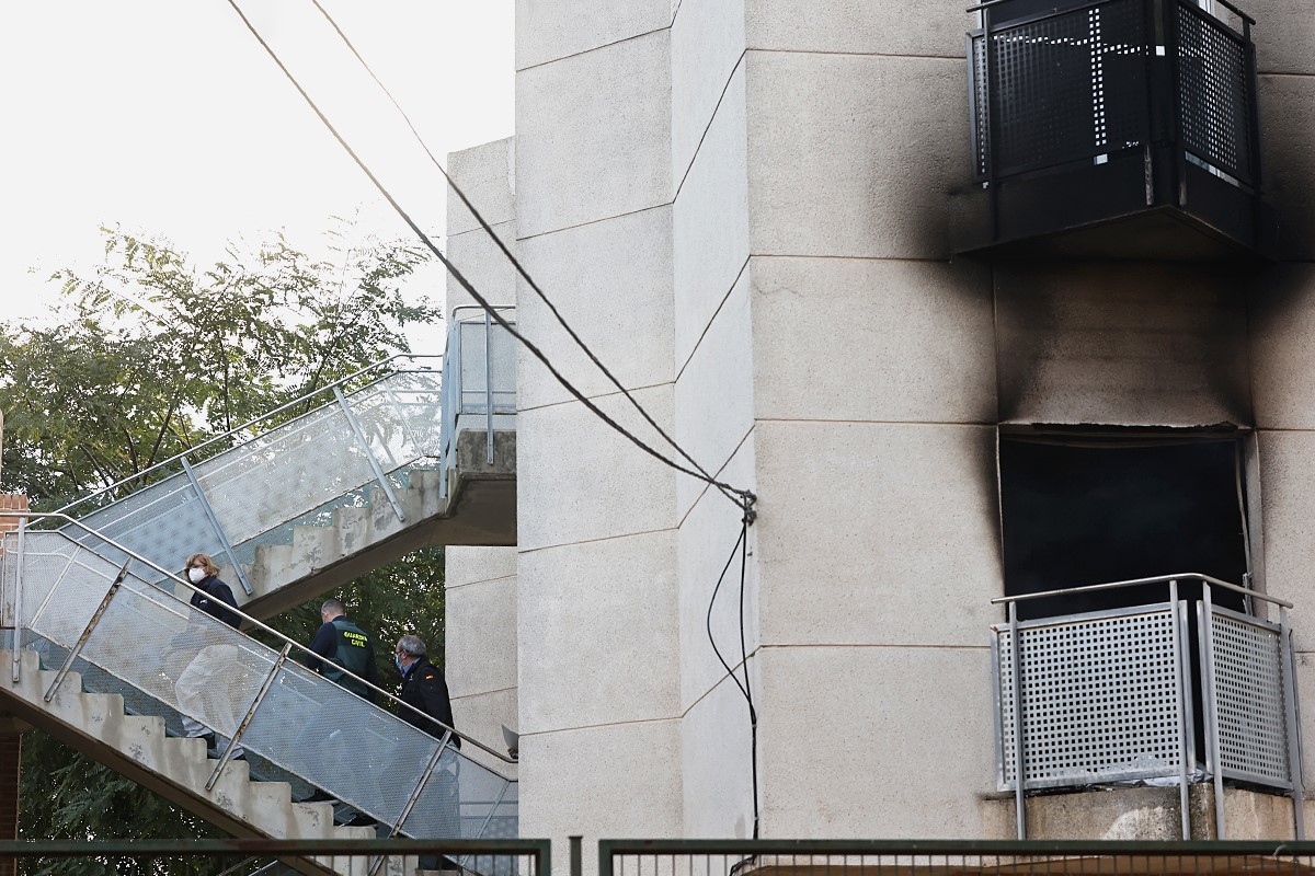 Imagen de la residencia incendiada en Moncada.