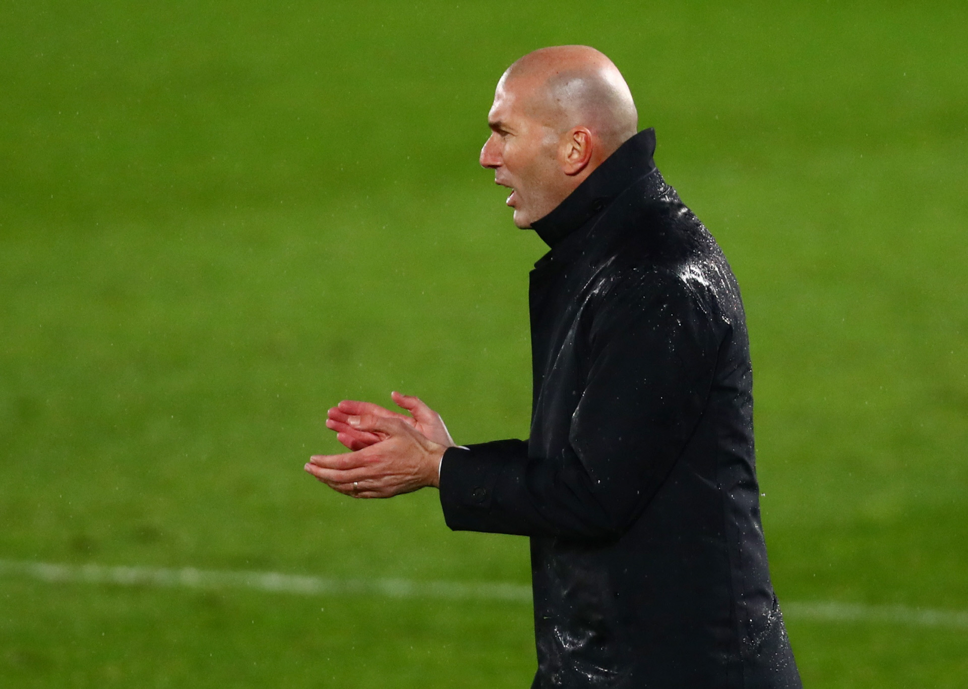 Zindine Zidane durante su etapa como entrenador del Real Madrid.