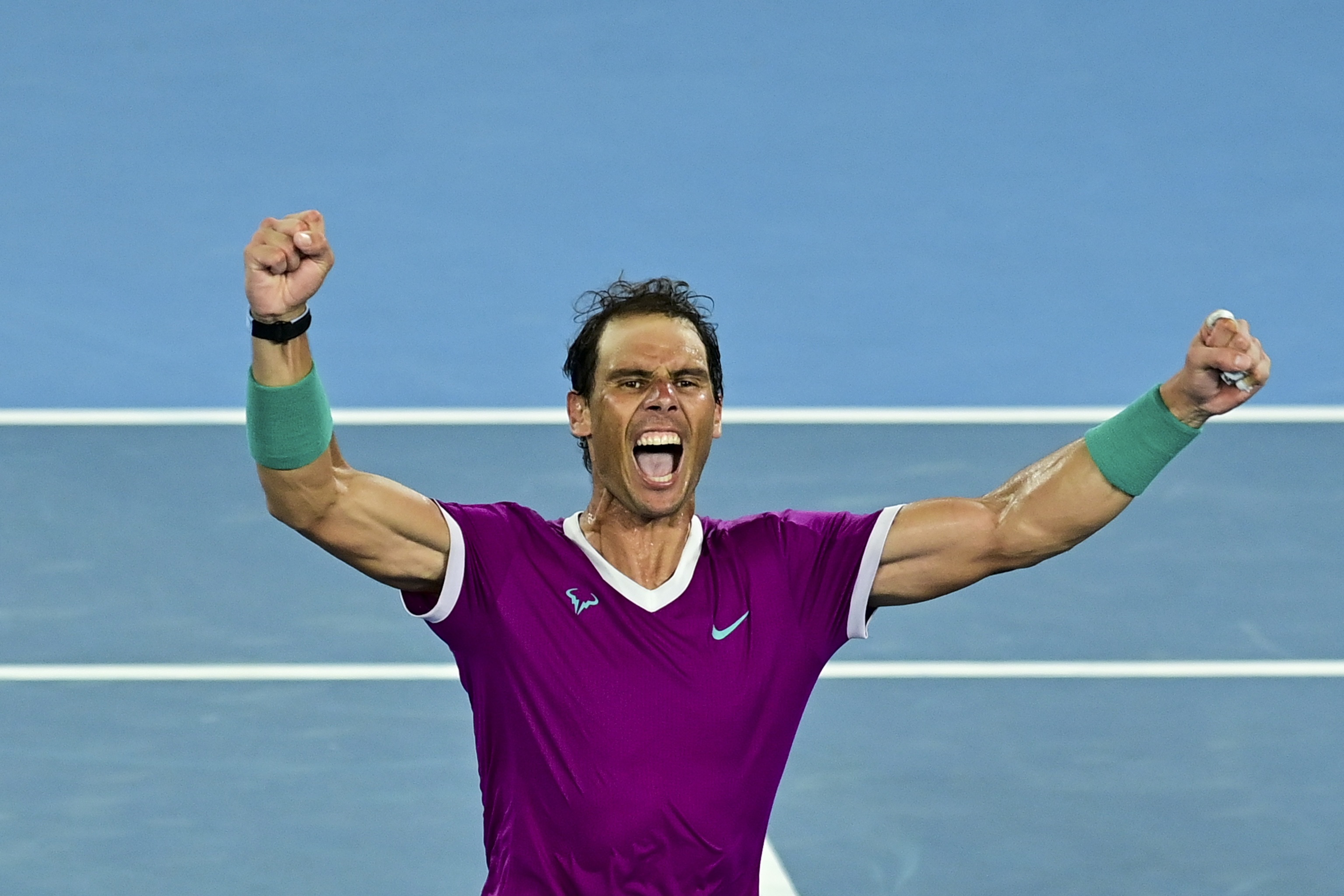 Rafa Nadal, tras ganar el Grand Slam de Melbourne.