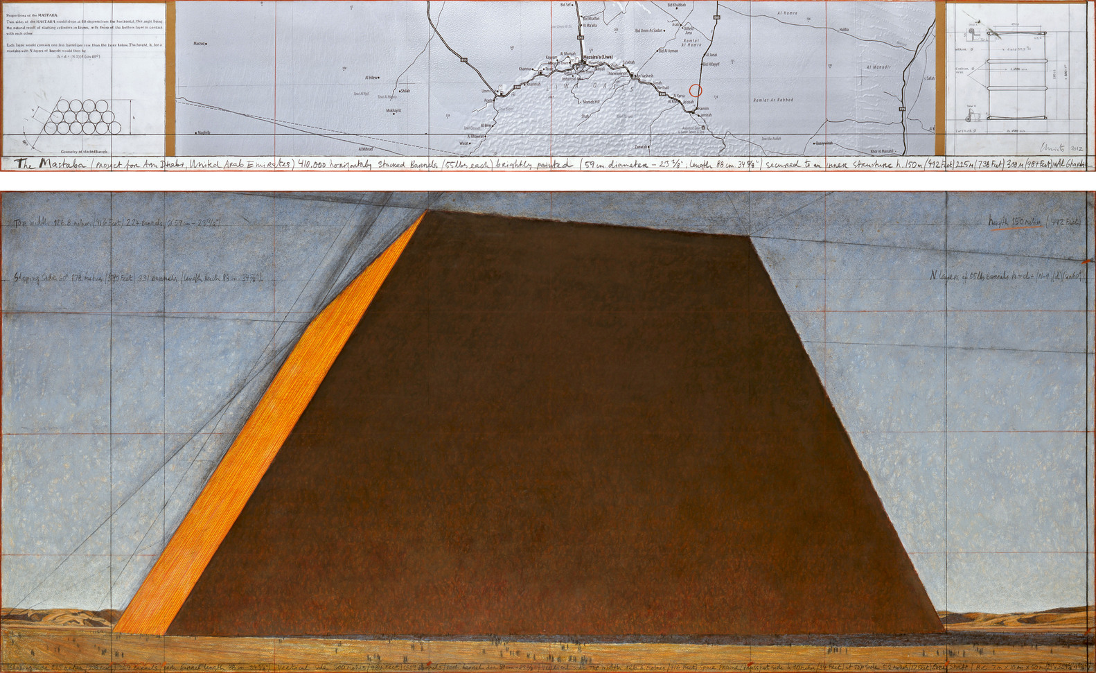 Abu Dhabi estudia hacer la mayor obra de Christo y Jeanne-Claude: una mastaba ms alta que la Gran Pirmide