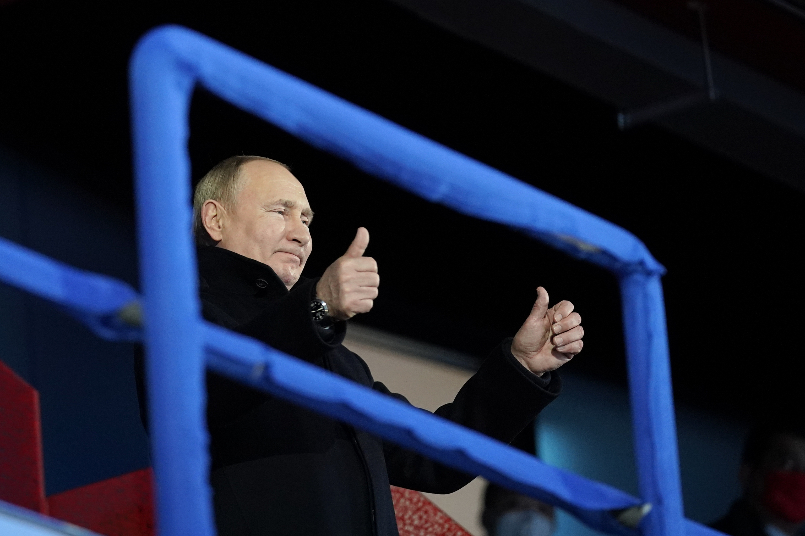 Vladimir Putin durante la ceremonia de los Juegos de Invierno.