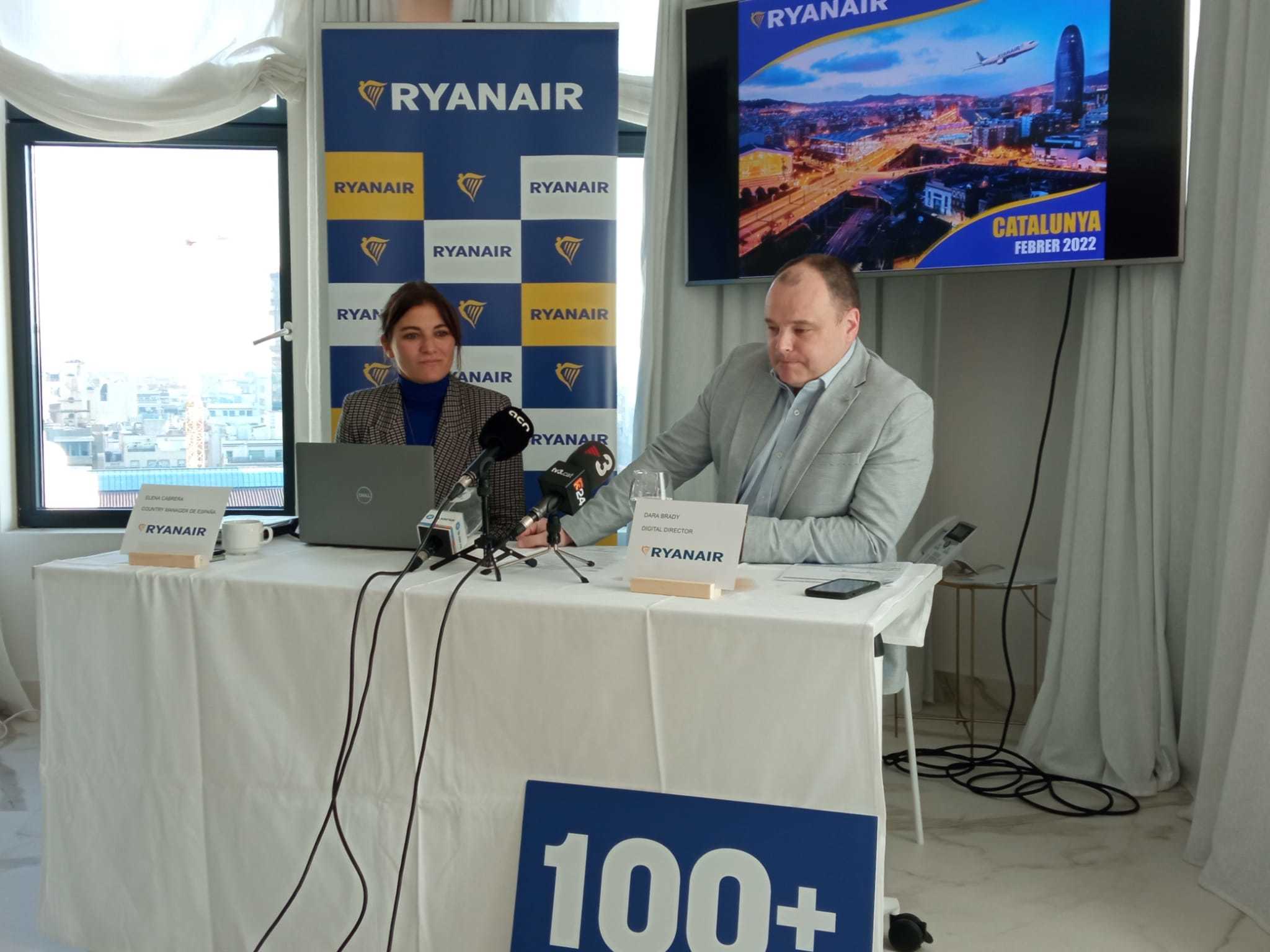 Los representantes de Ryanair en Barcelona este jueves