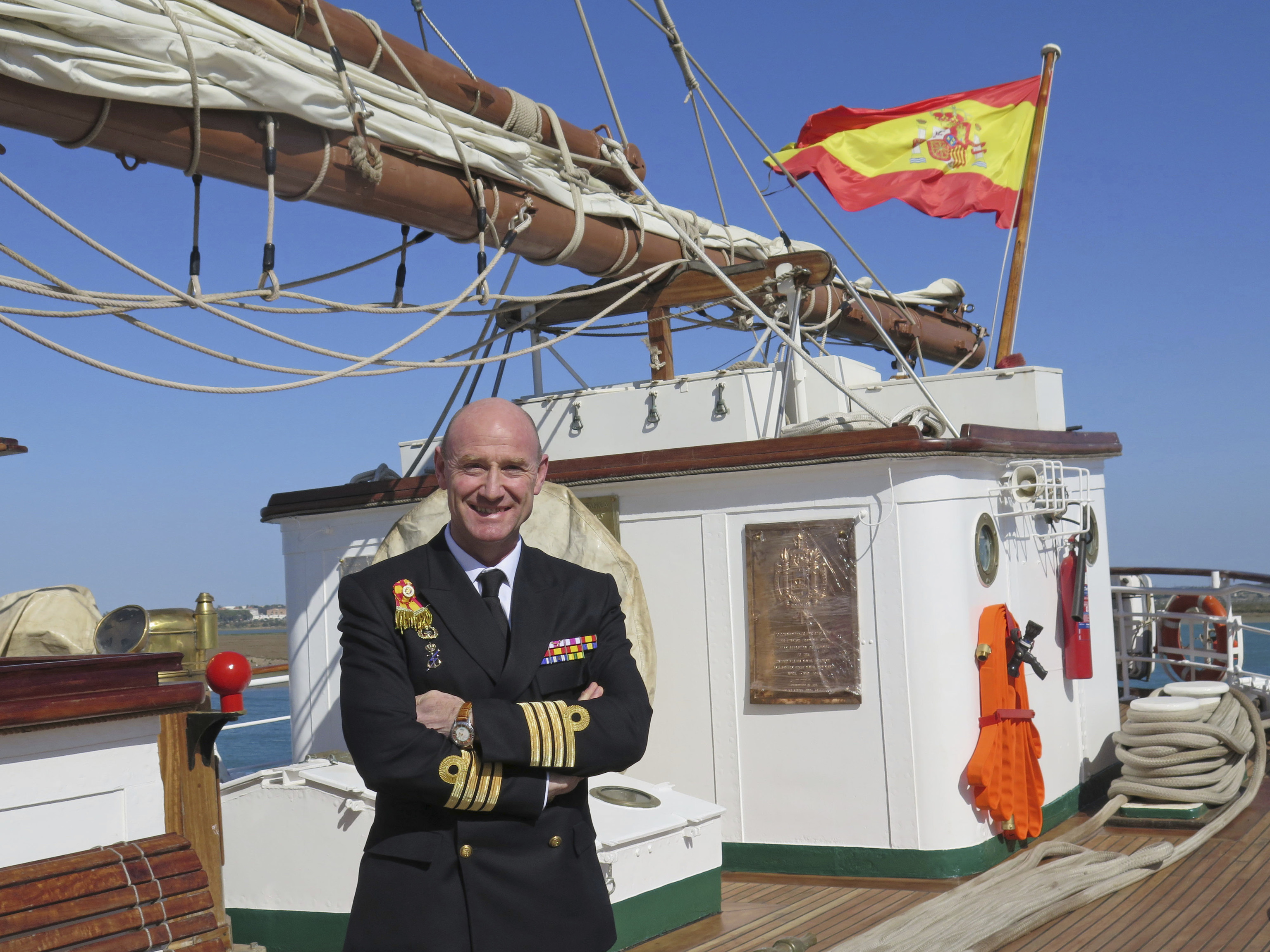 Manuel Garca Ruiz, comandante del buque-escuela 'Juan Sebastin de Elcano'.