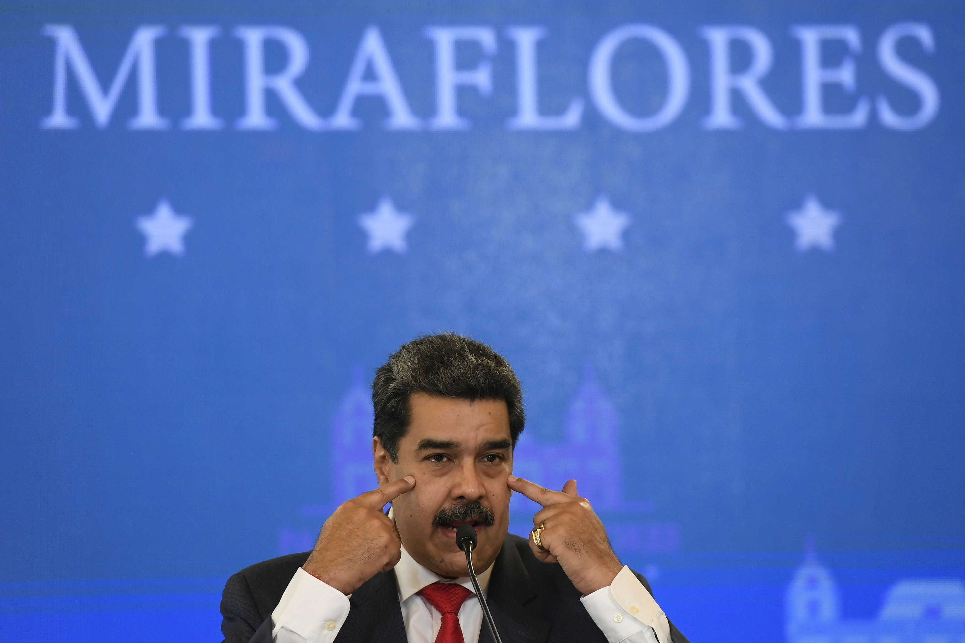 Nicols Maduro, durante una conferencia de prensa, en Miraflores.