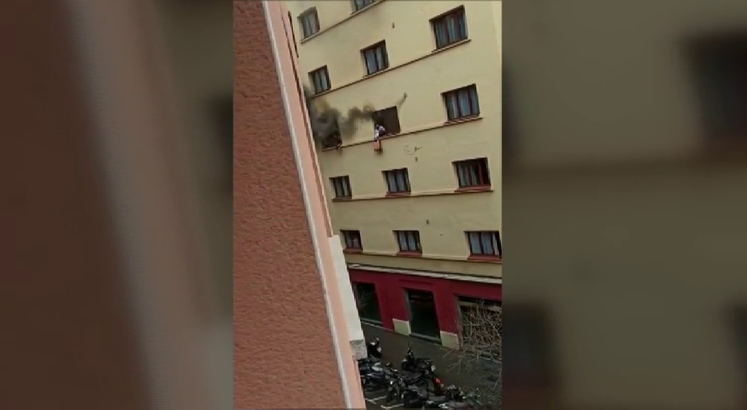 El hotel de Barcelona afectado.