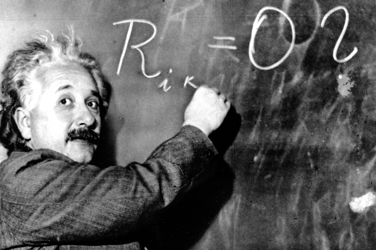 Albert Einstein, en 1931, en el Carnegie Institute de Pasadena, California.