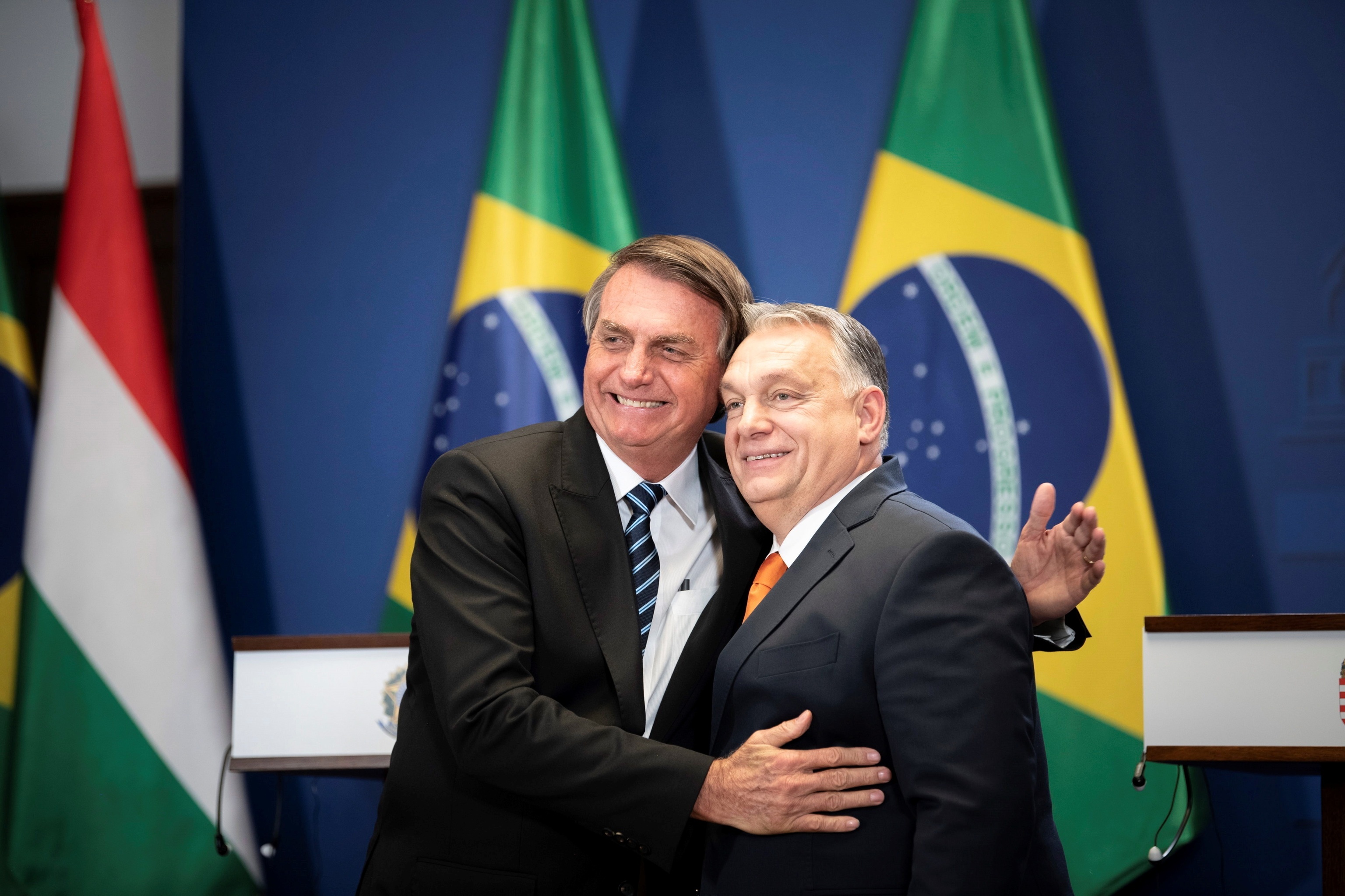 Bolsonaro y Orban hoy en Budapest.