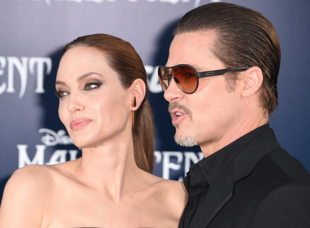 Angelina Jolie y Brad Pitt, en el estreno de 'Malfica' en 2014.