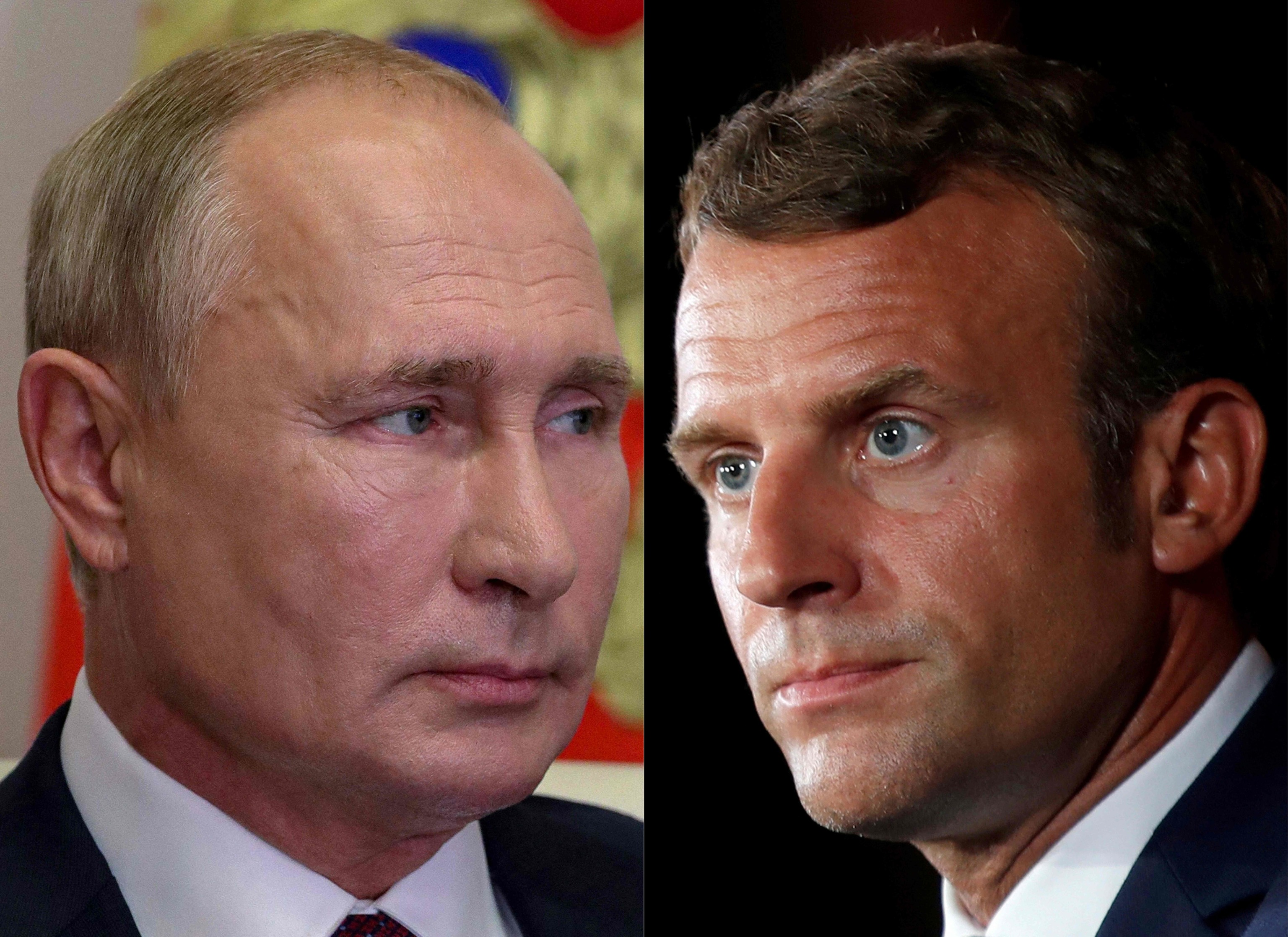 Putin y Macron.