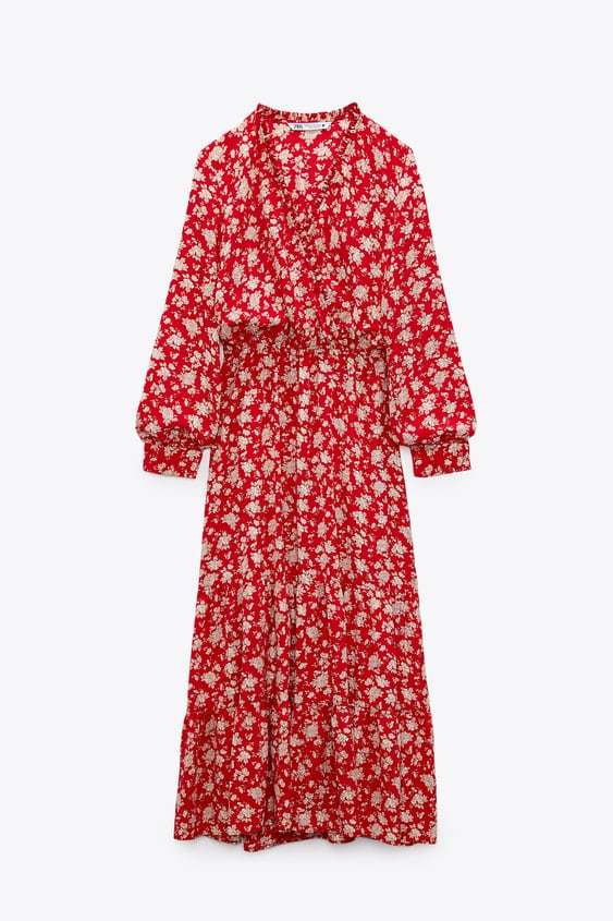 Vestido estampado floral de Zara (39,95 euros)