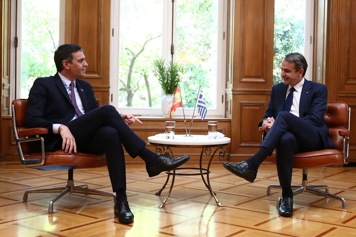 El presidente del Gobierno, Pedro Snchez y el primer ministro griego, Kyriakos Mitsotakis el pasado ao en Atenas