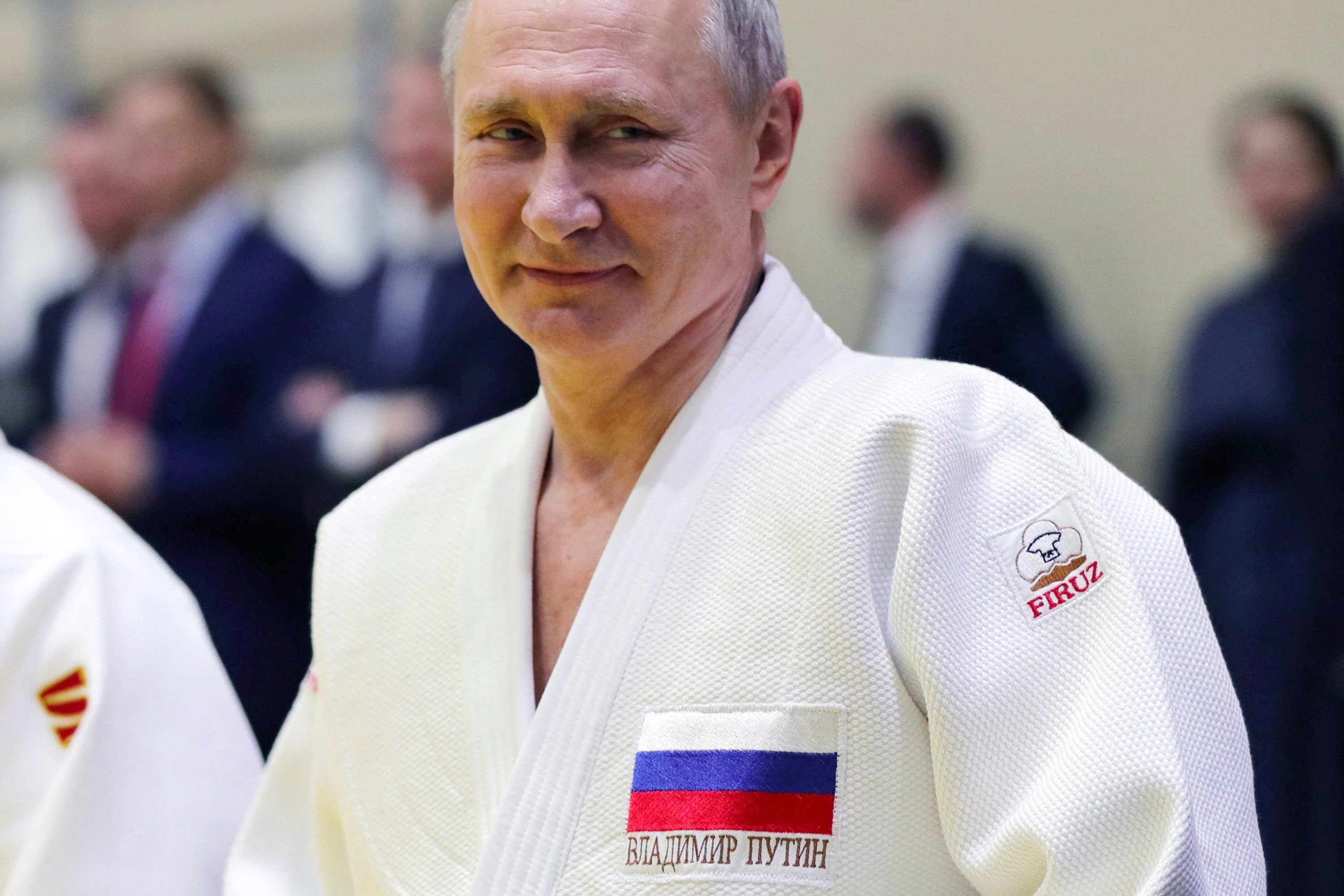 Vladimir Putin, en un entrenamiento del equipo nacional ruso de judo en febrero de 2019 en Sochi.