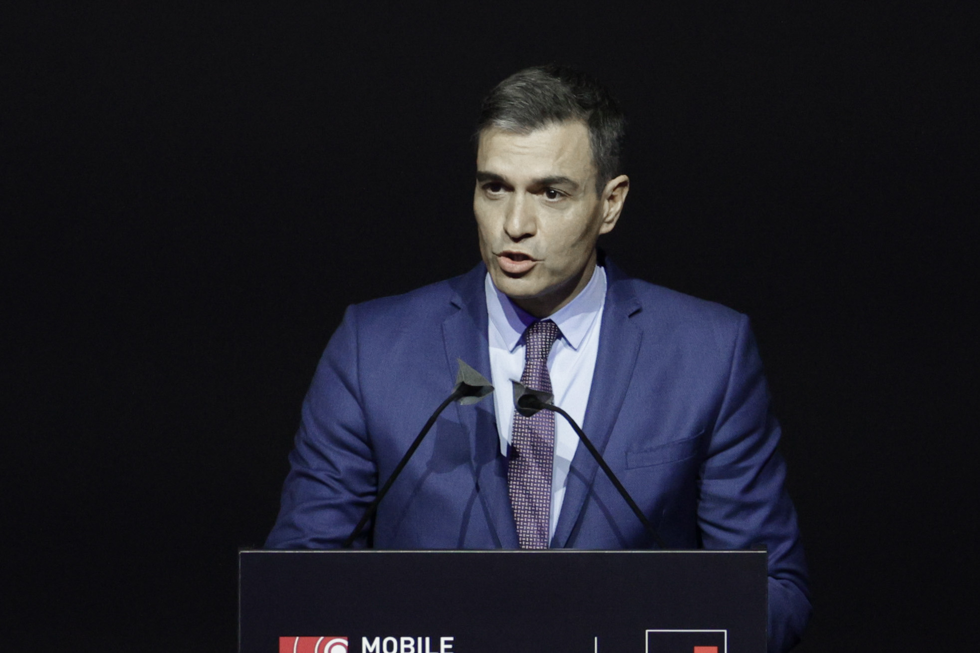 Pedro Snchez, el domingo en Barcelona, en la inauguracin del Mobile World Congress.