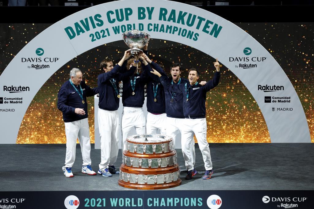 El equipo ruso, campeón de la Copa Davis en 2021.