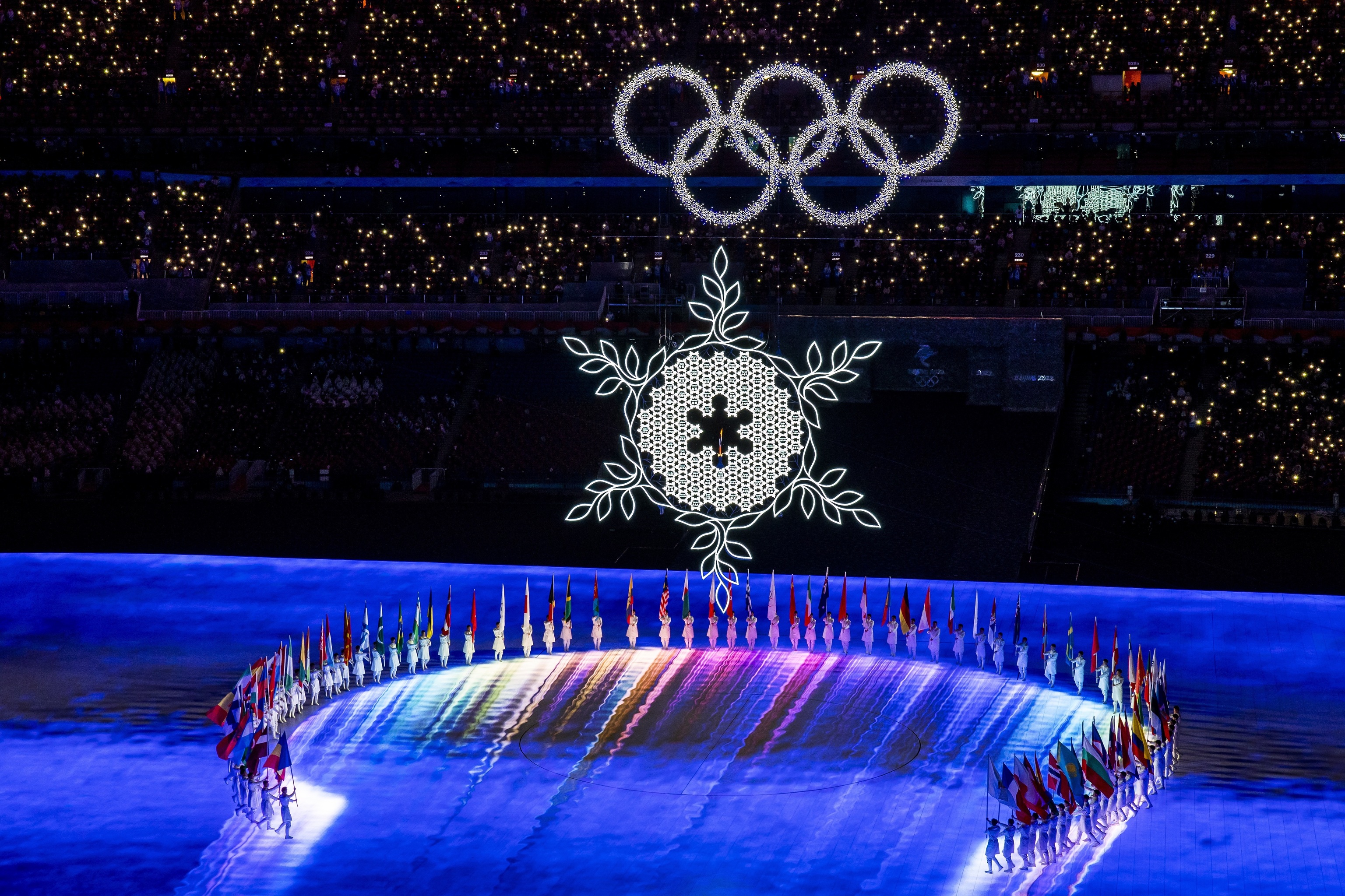 Ceremonia de clausura de los Juegos Olímpicos de Invierno en Pekín.
