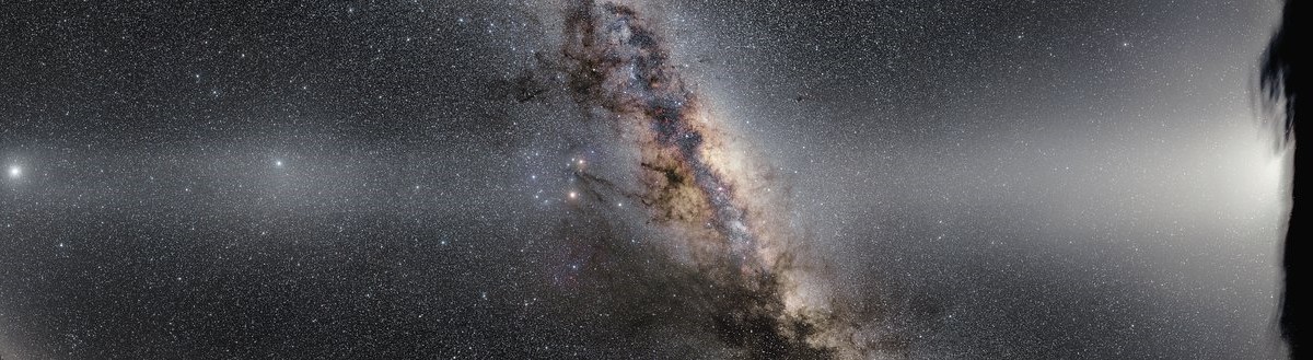 Falso amanecer sobre la Va Lctea visto desde La Silla
