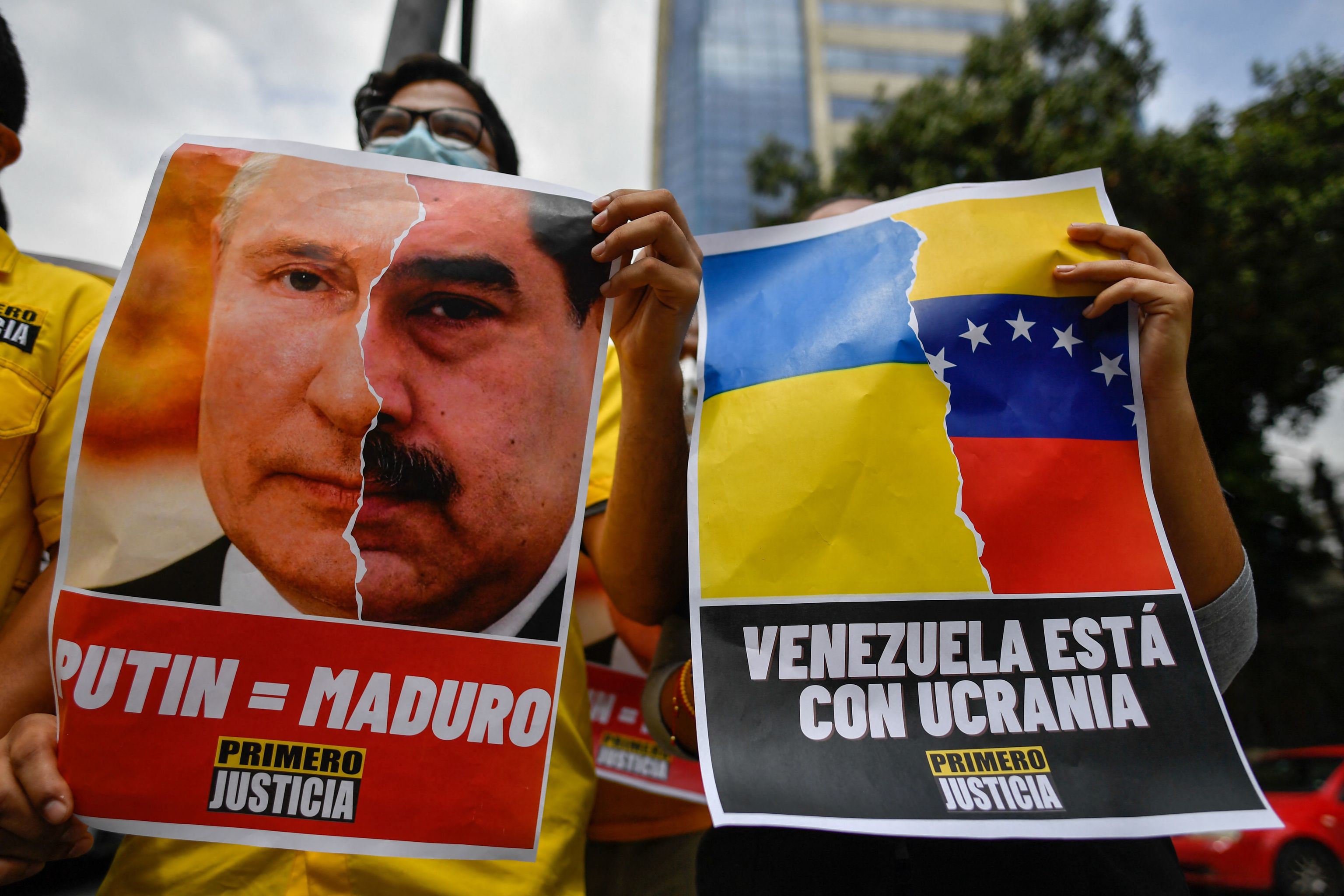 Manifestacin esta semana en Caracas en apoyo a Ucrania.