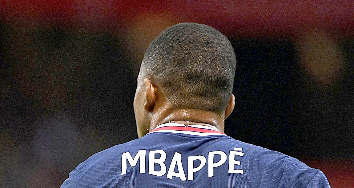 Mbapp, durante un partido de la liga francesa.