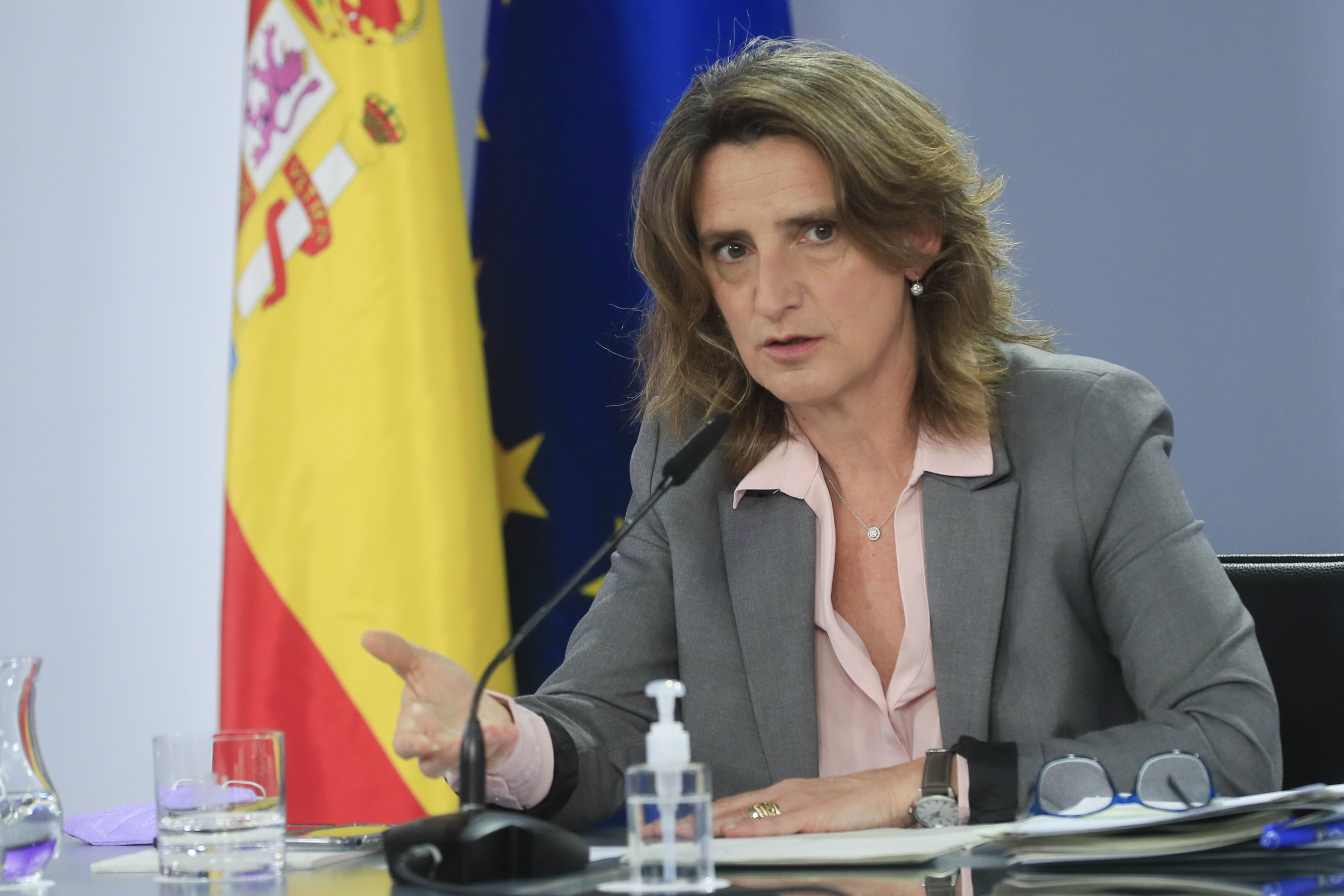Teresa Ribera, en la rueda de prensa posterior al Consejo de Ministros.