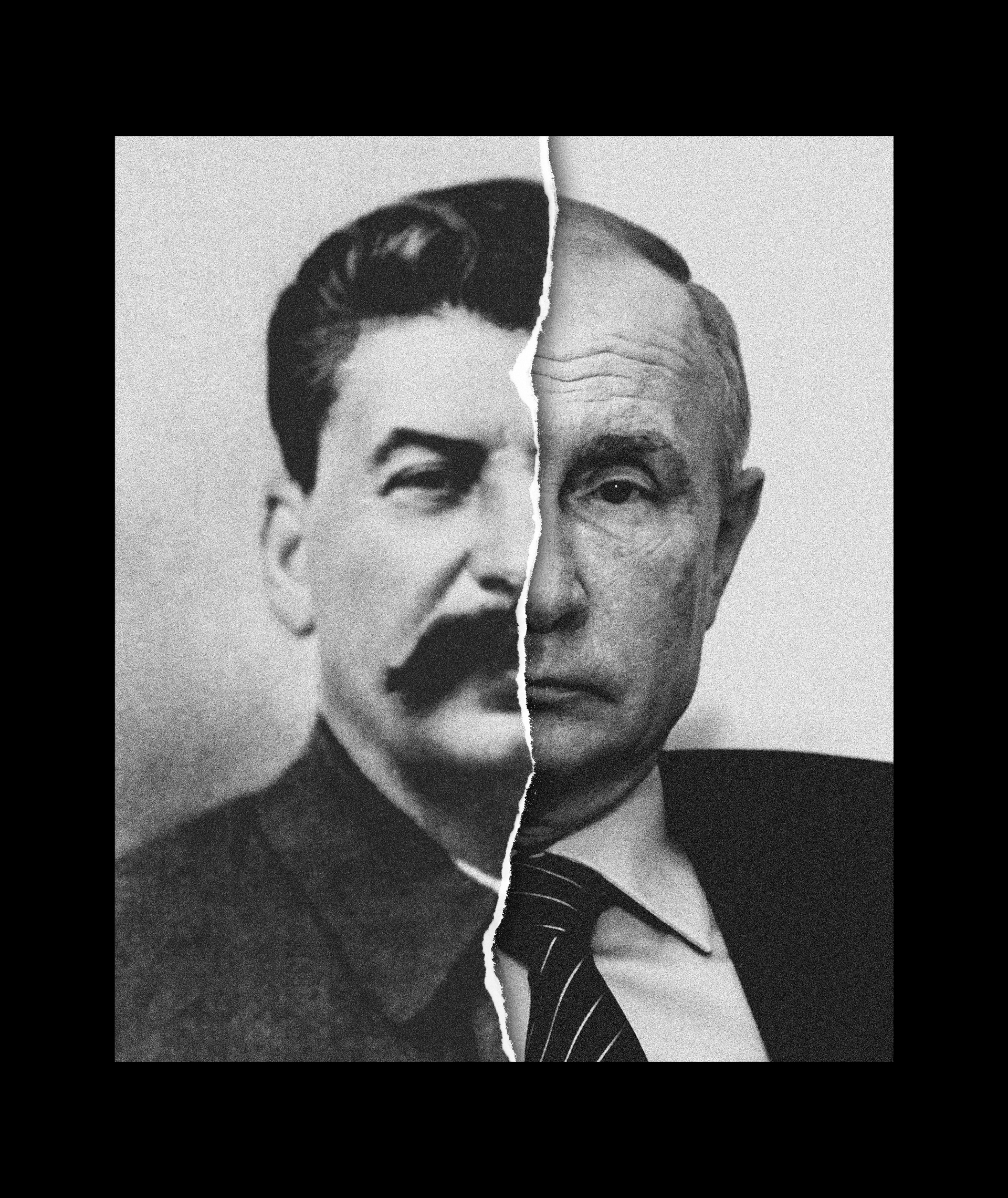 Montaje con las caras de Stalin y Putin