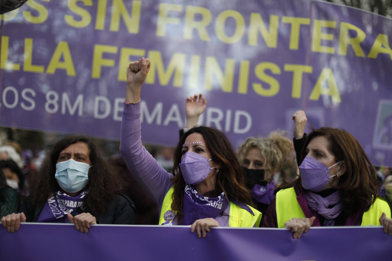 Manifestación en Madrid este martes 8 de marzo.