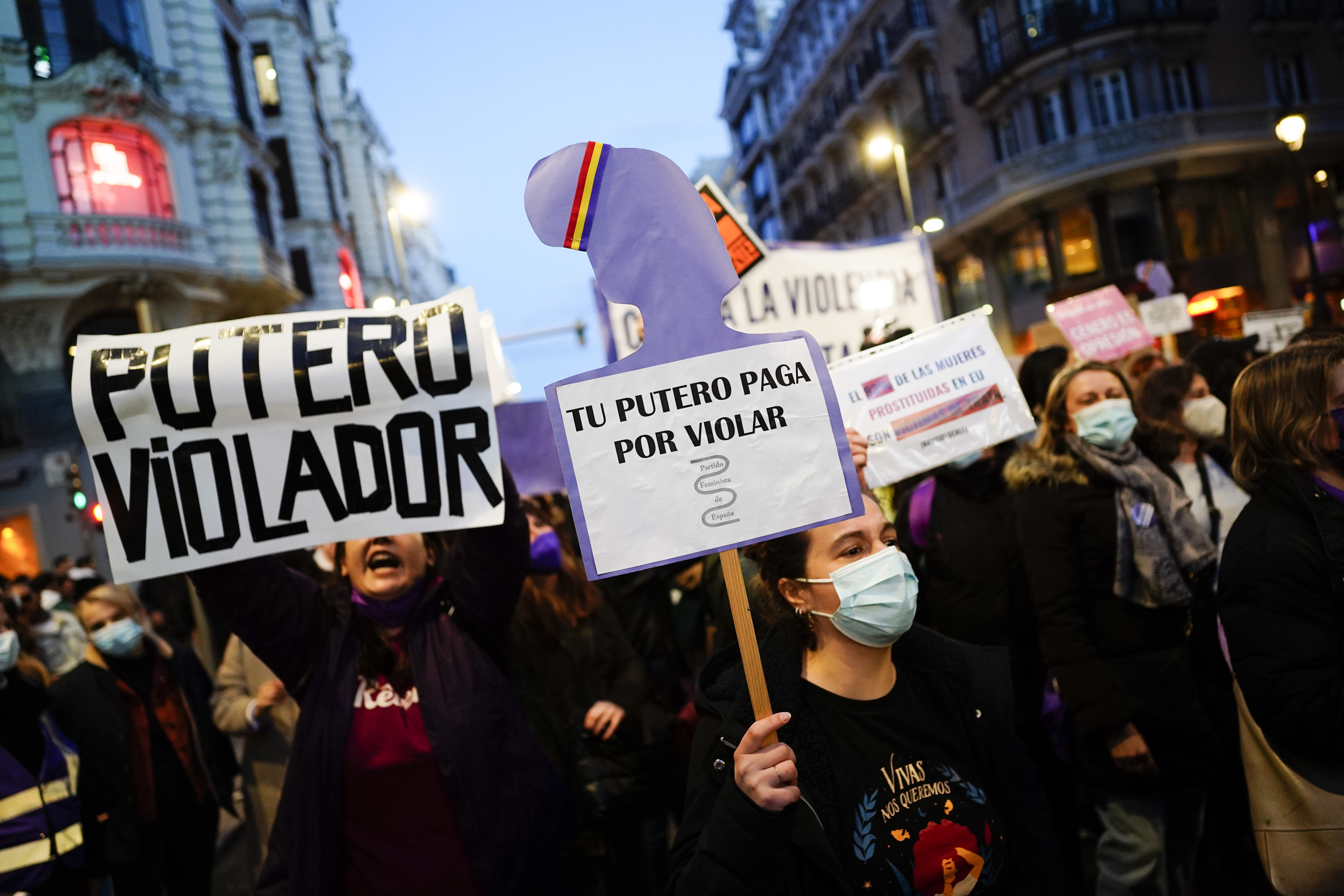 Manifestación abolicionista del 8M, en Madrid.