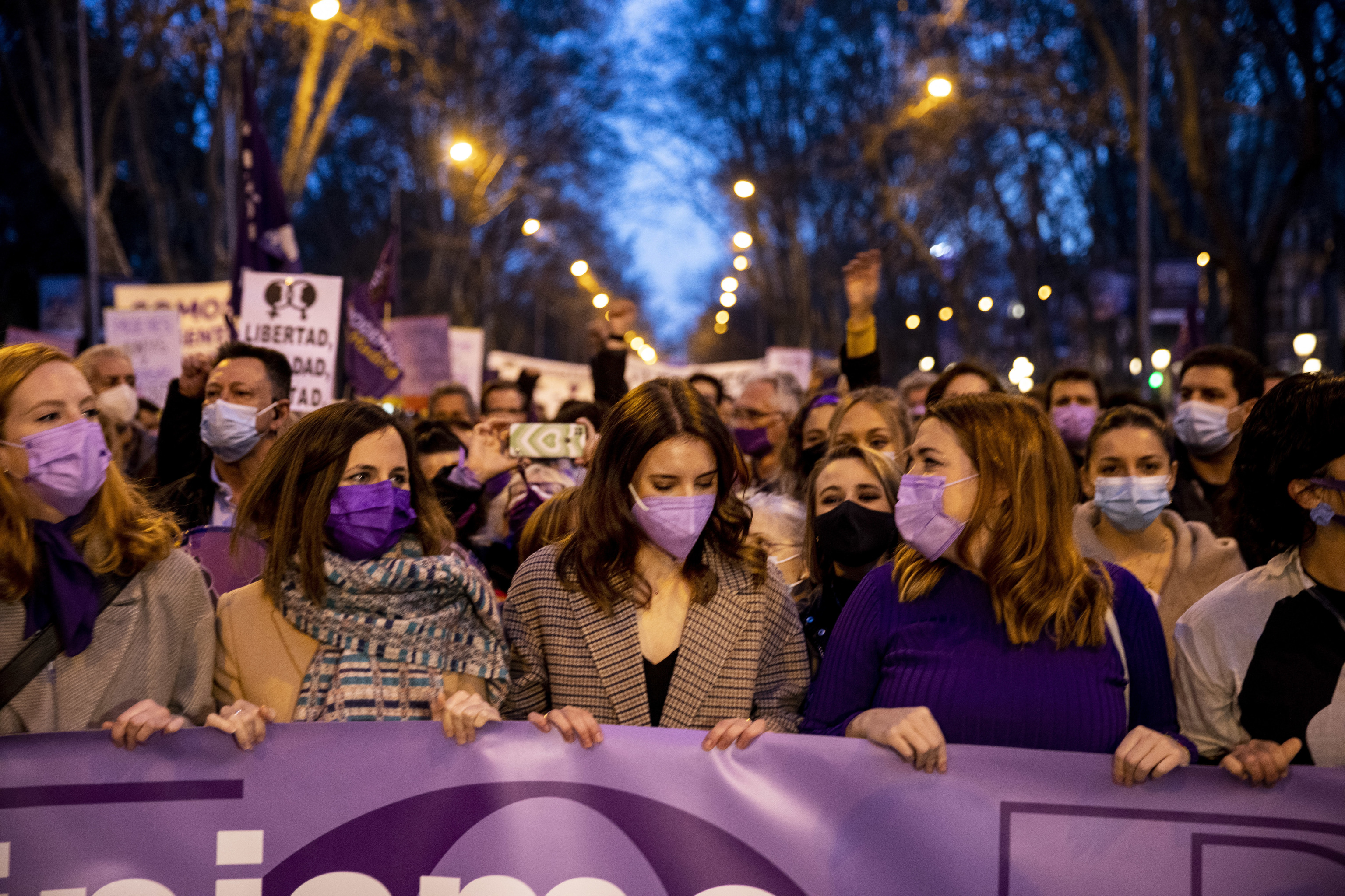 Manifestación por el Día Internacional de la Mujer en Madrid.