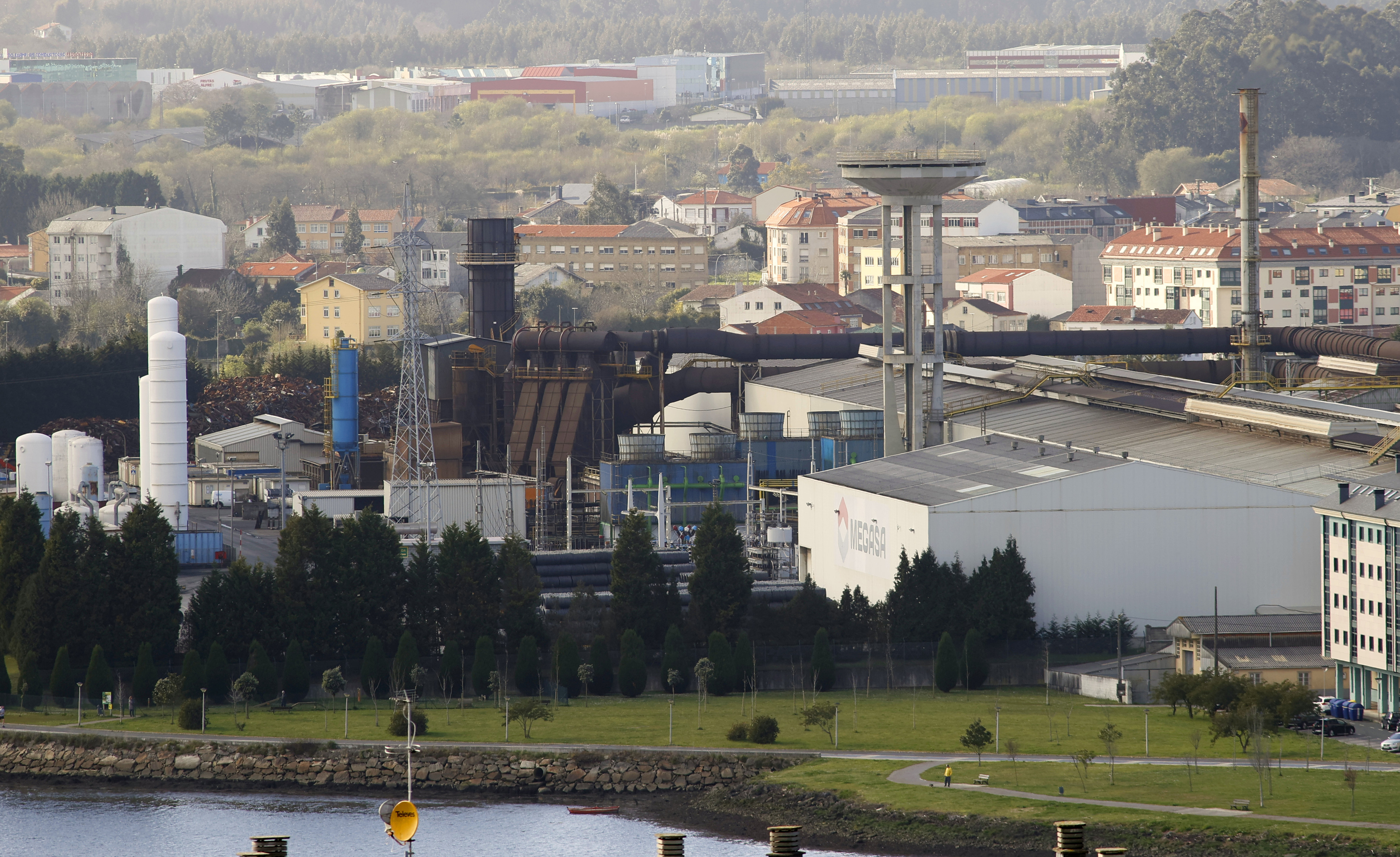 La siderometalúrgica Megasa, ubicada en Narón (Galicia), que ha paralizado la producción desde el pasado viernes